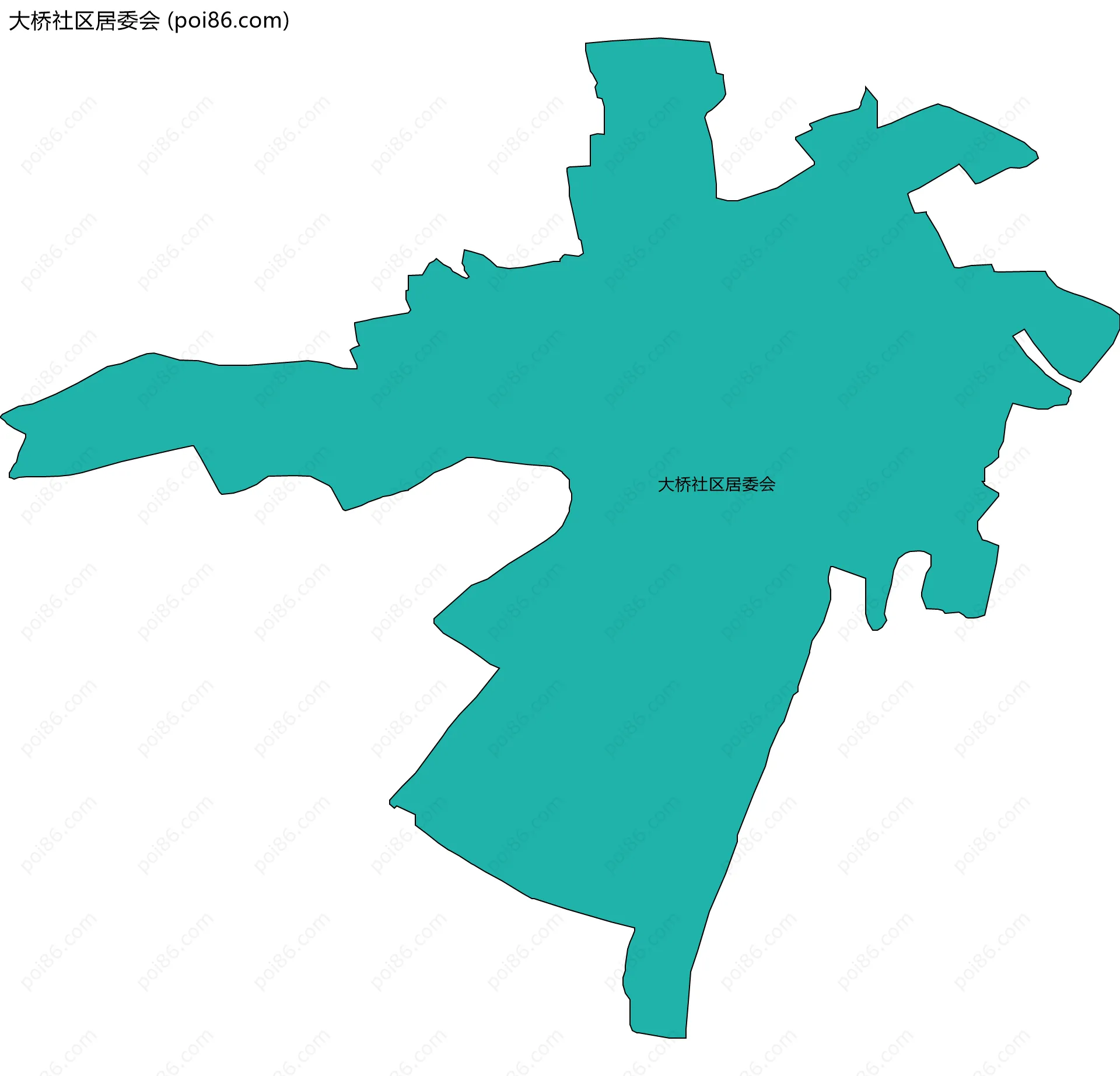 大桥社区居委会边界地图