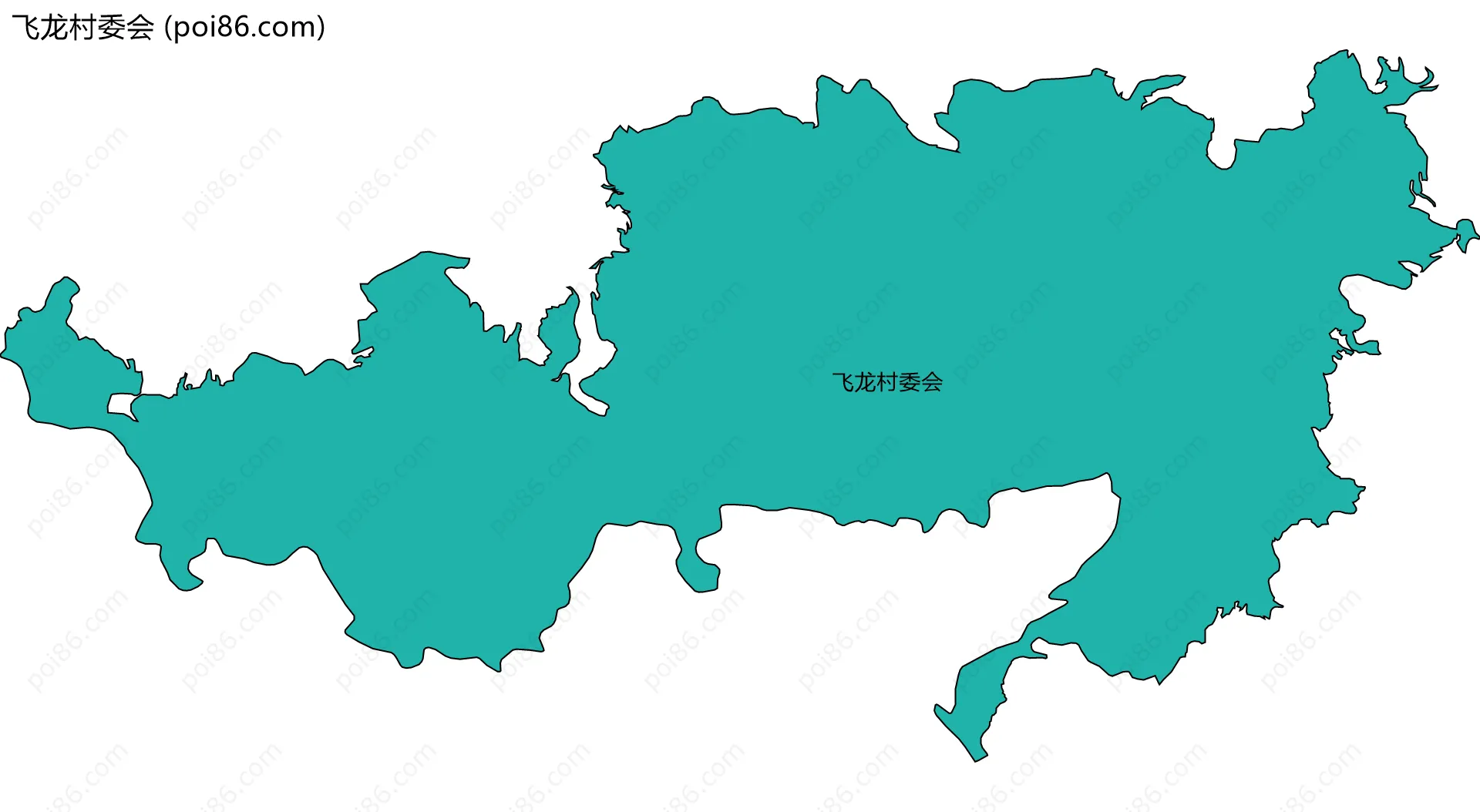 飞龙村委会边界地图