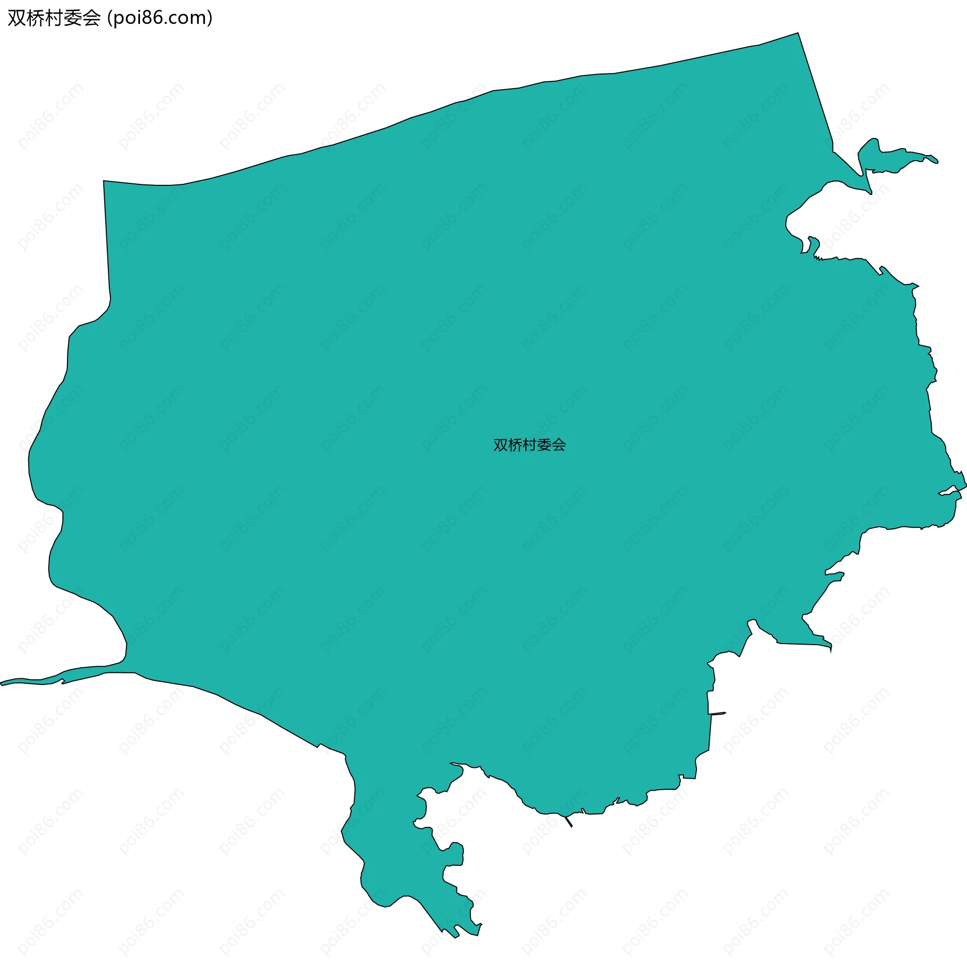双桥村委会边界地图