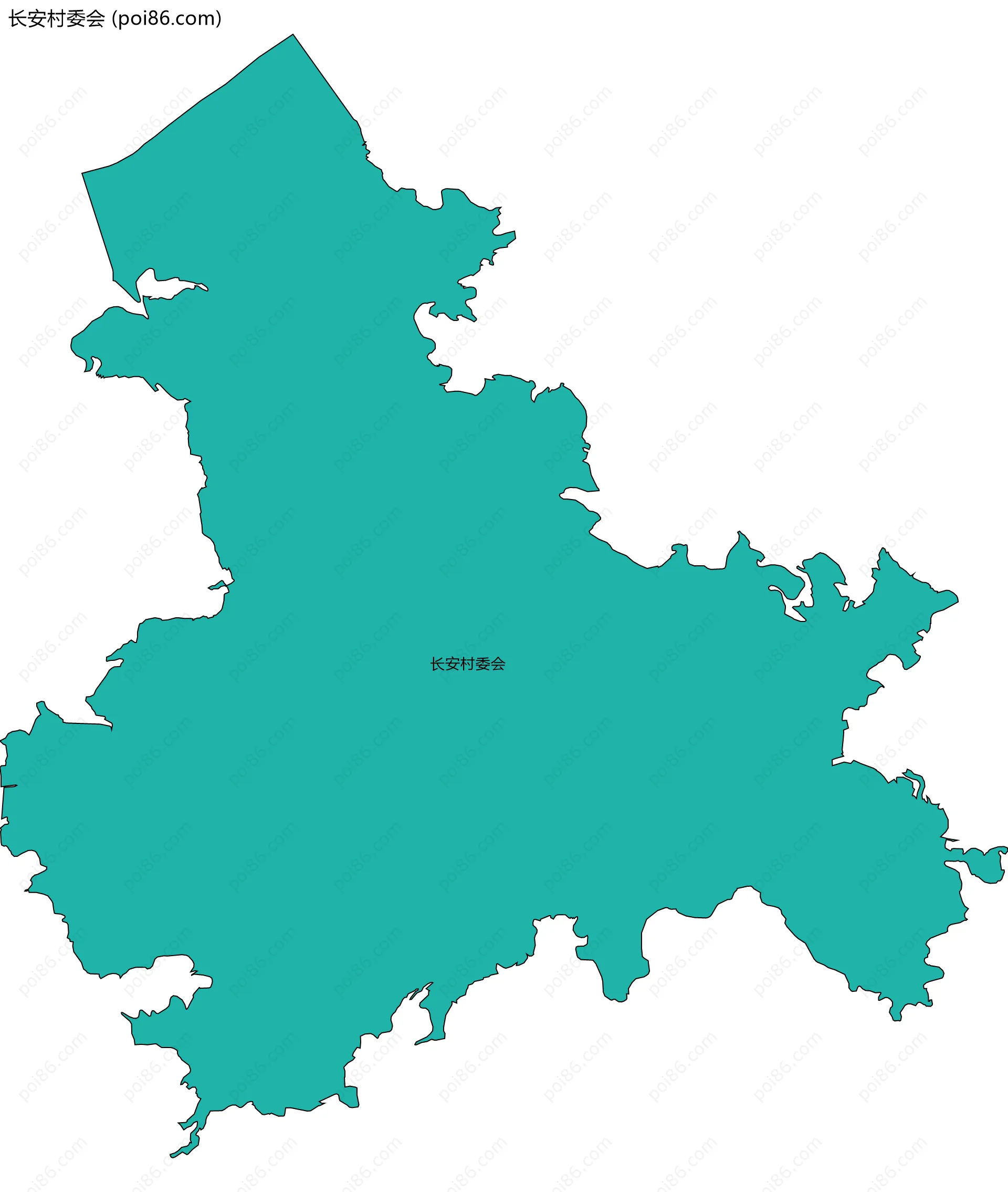 长安村委会边界地图