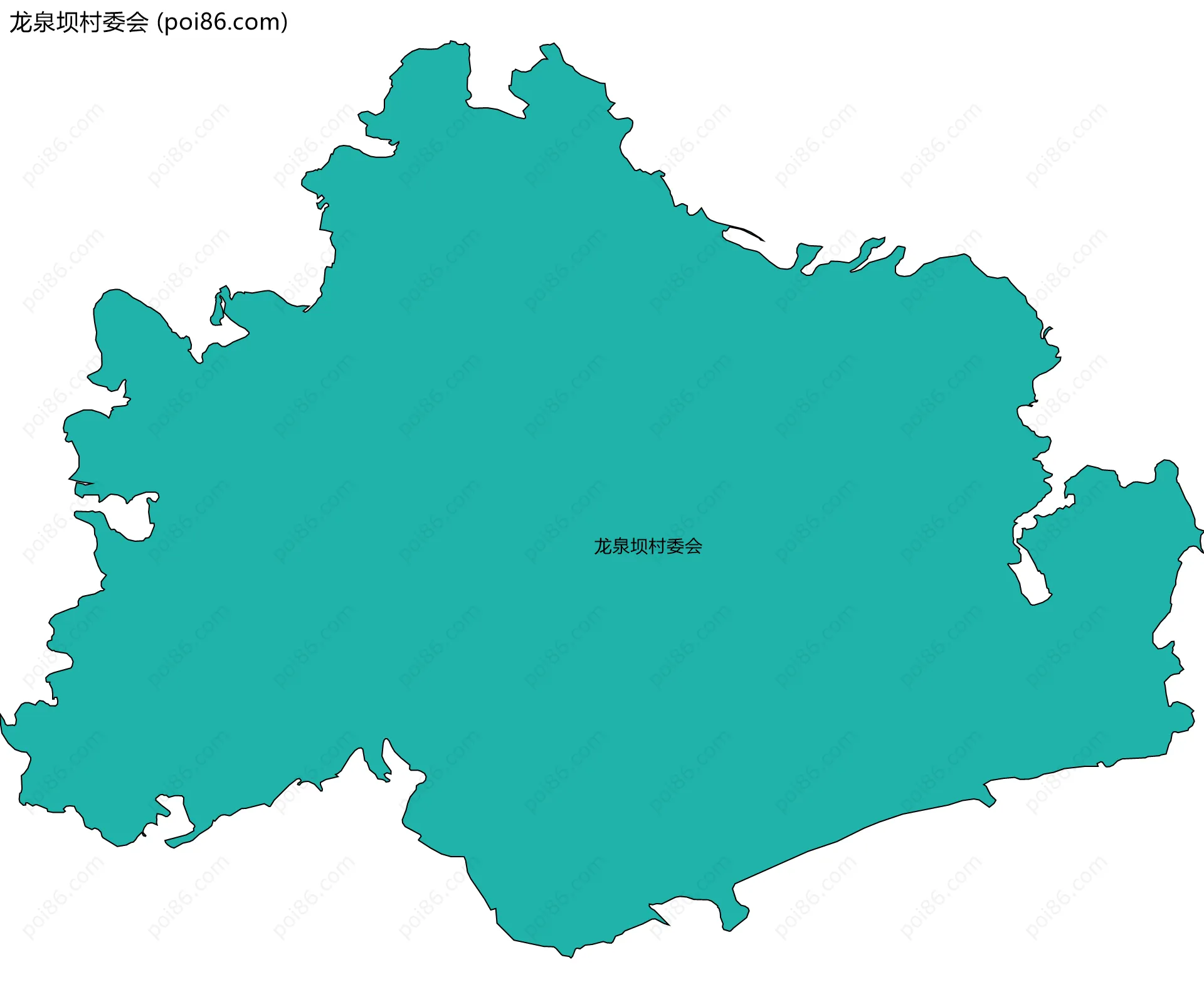 龙泉坝村委会边界地图