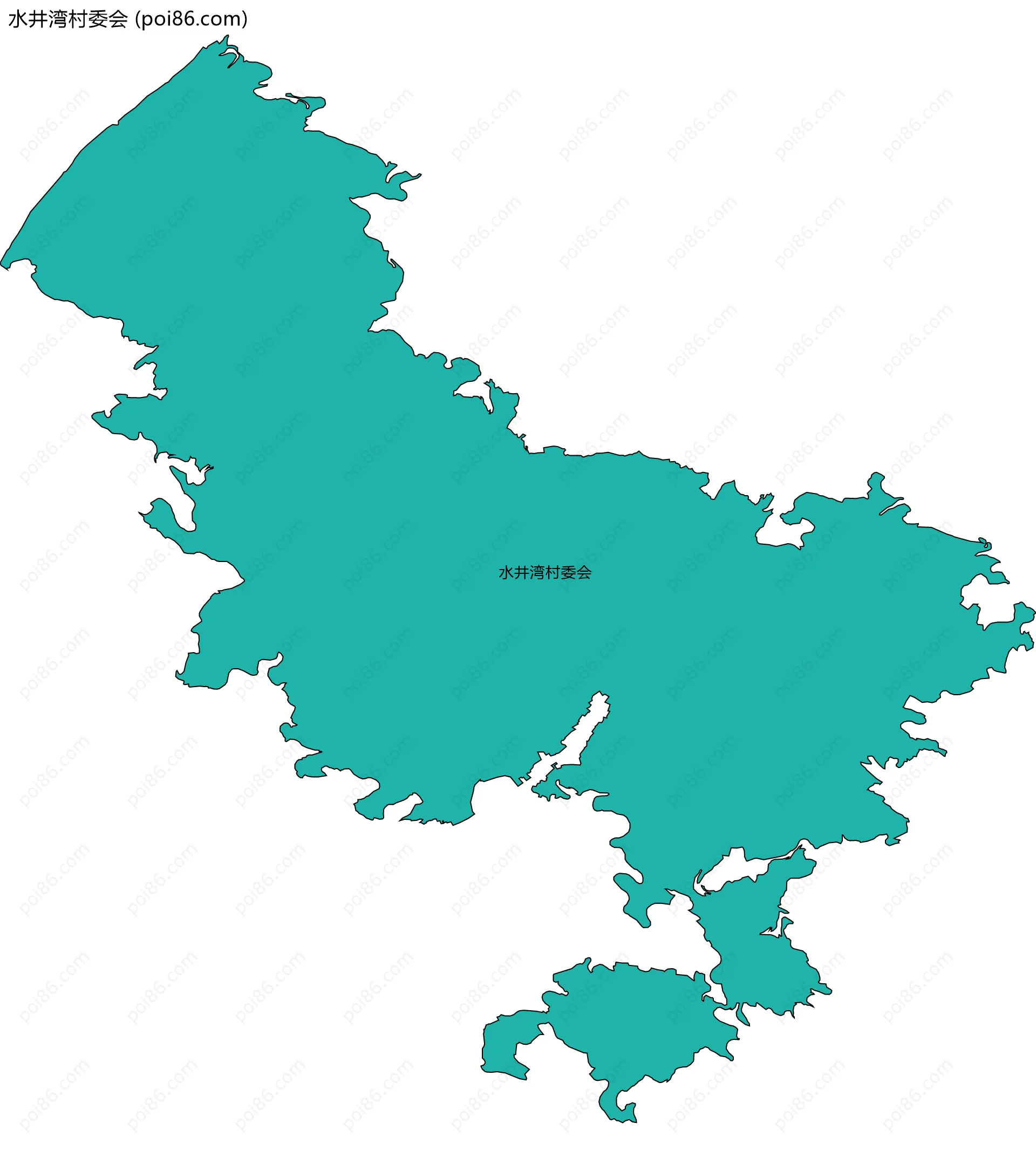 水井湾村委会边界地图