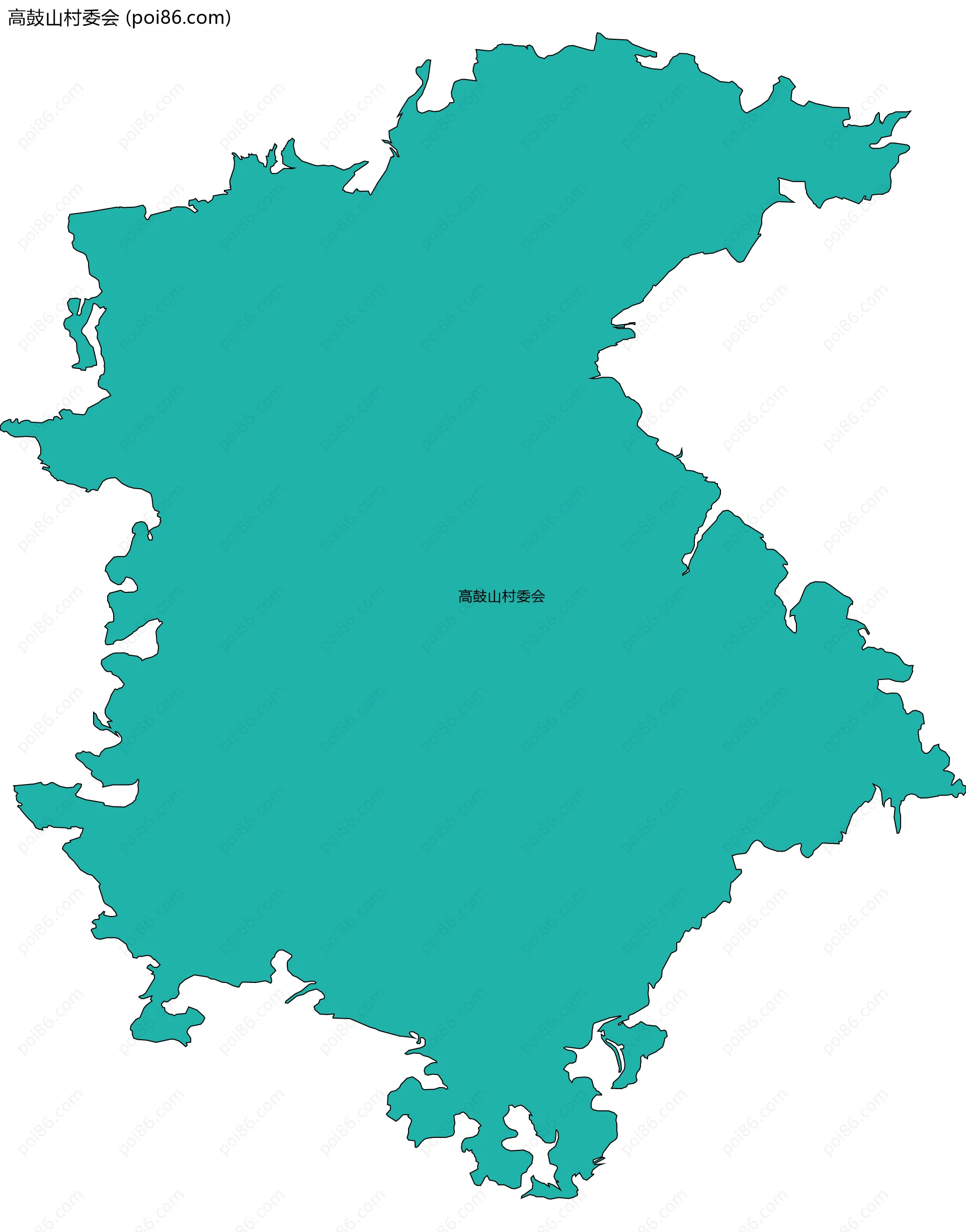 高鼓山村委会边界地图