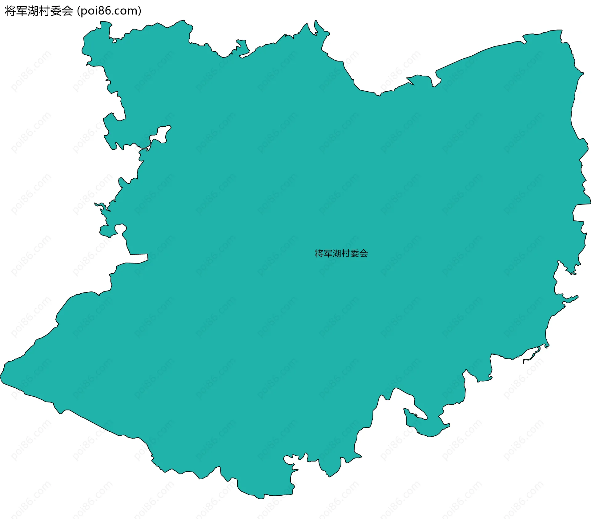 将军湖村委会边界地图