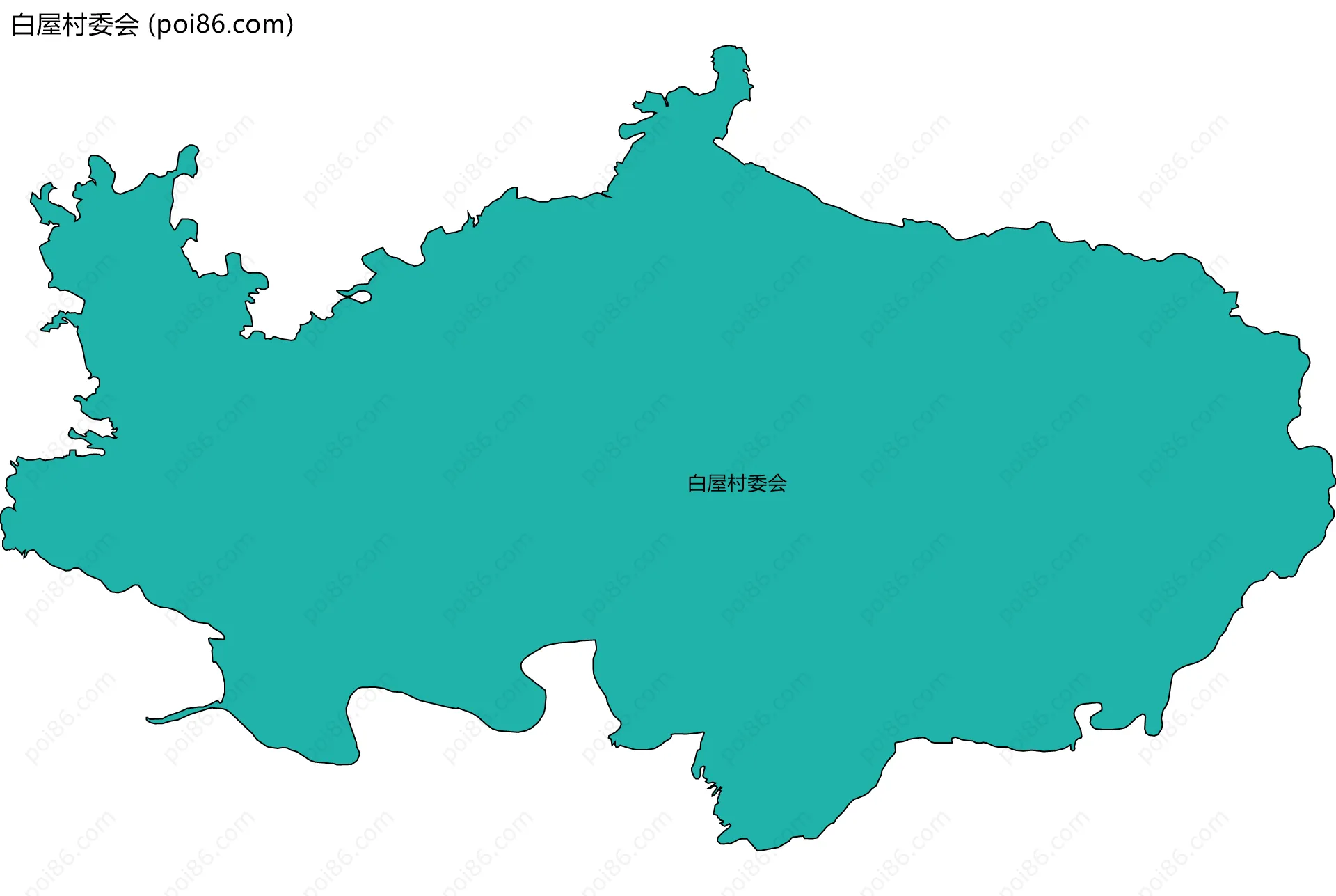 白屋村委会边界地图