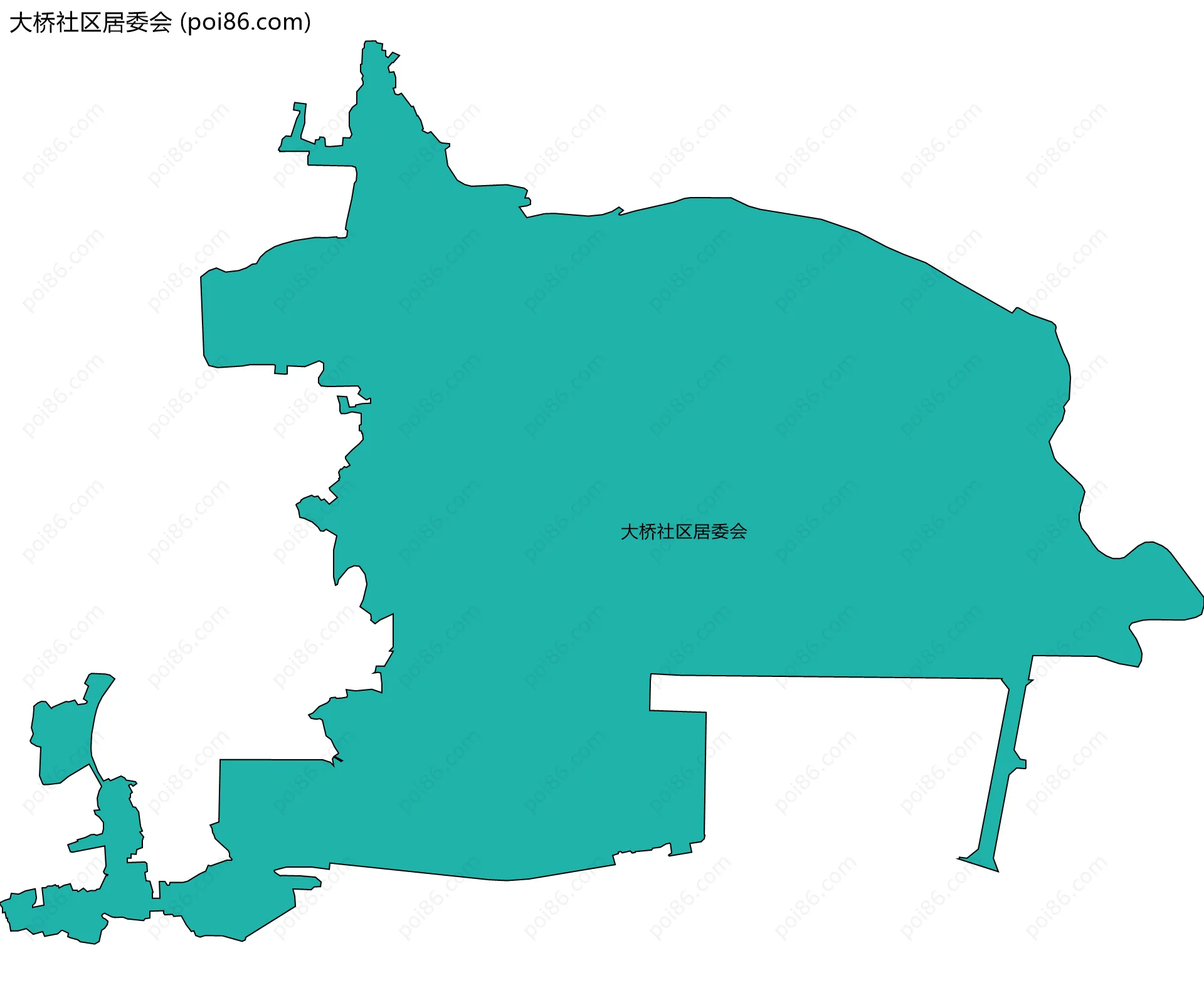 大桥社区居委会边界地图