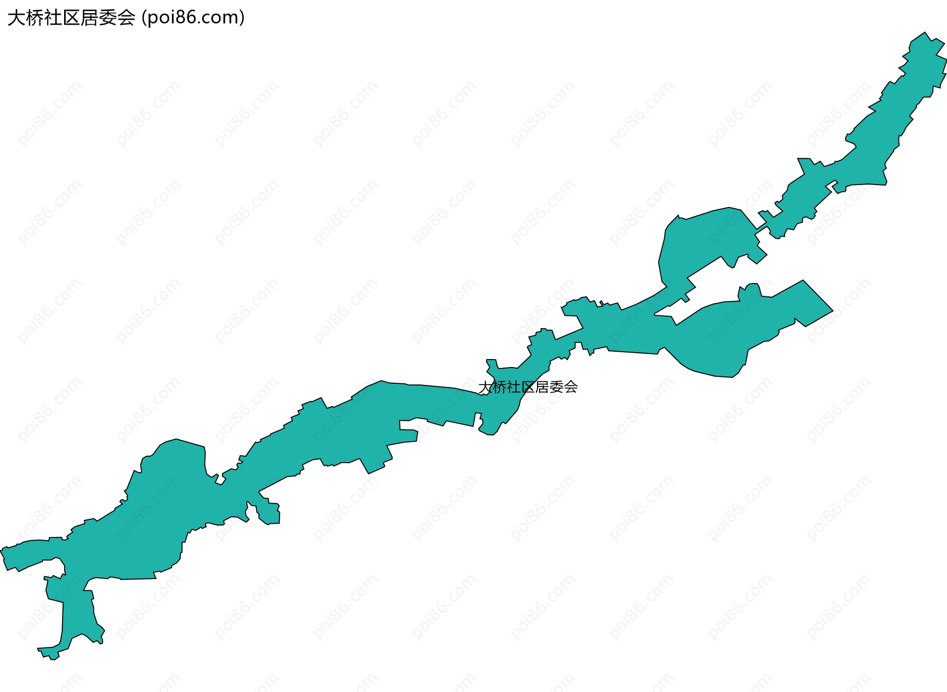 大桥社区居委会边界地图