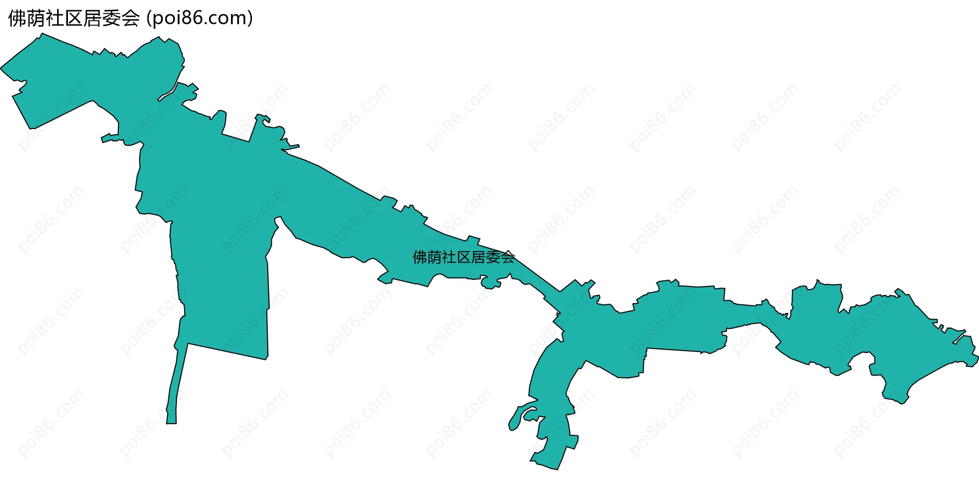 佛荫社区居委会边界地图