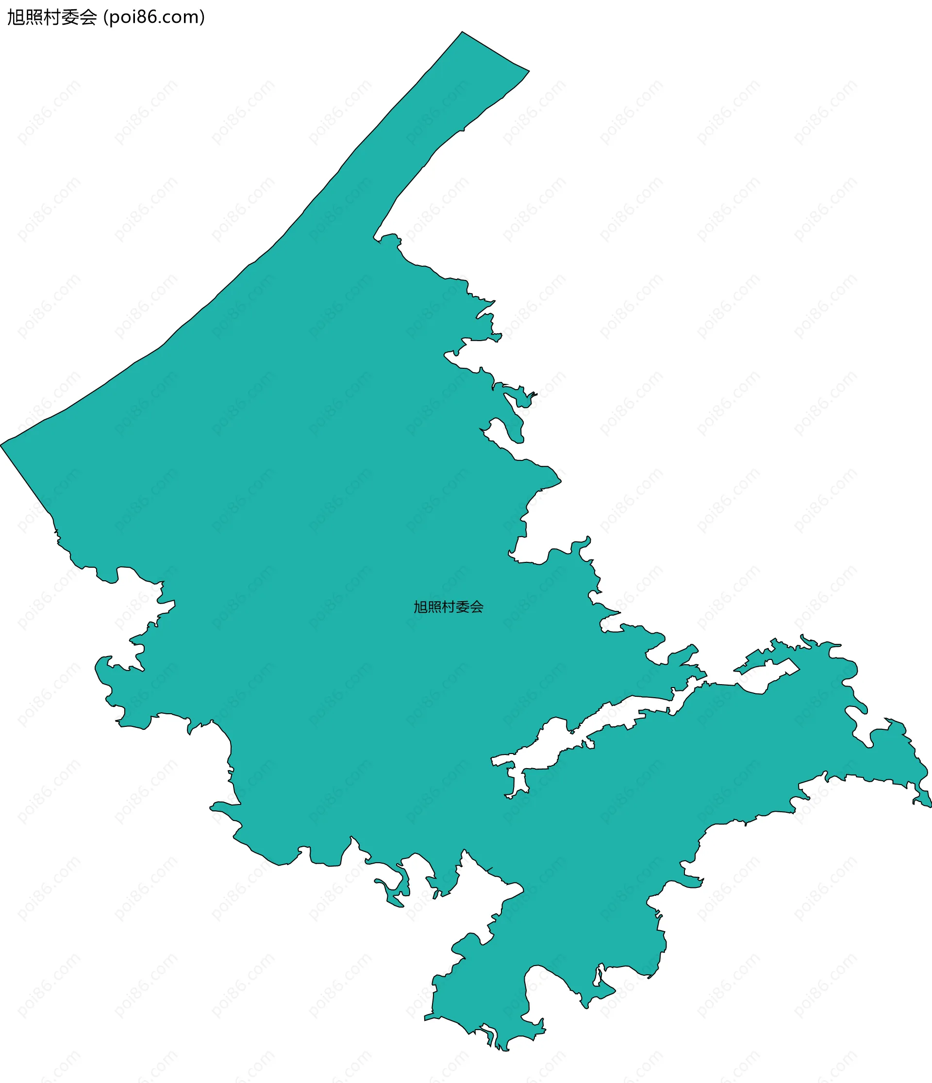 旭照村委会边界地图