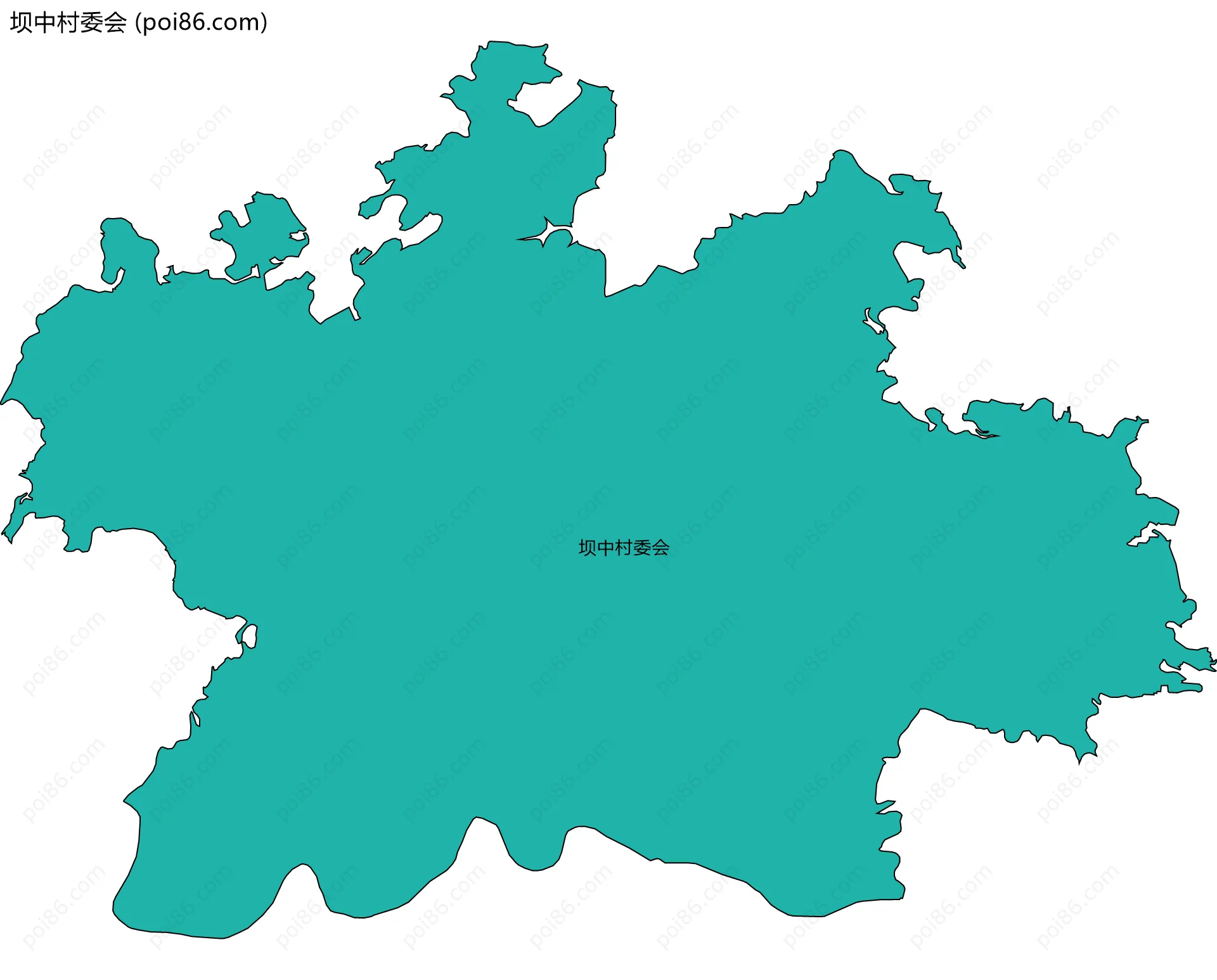 坝中村委会边界地图