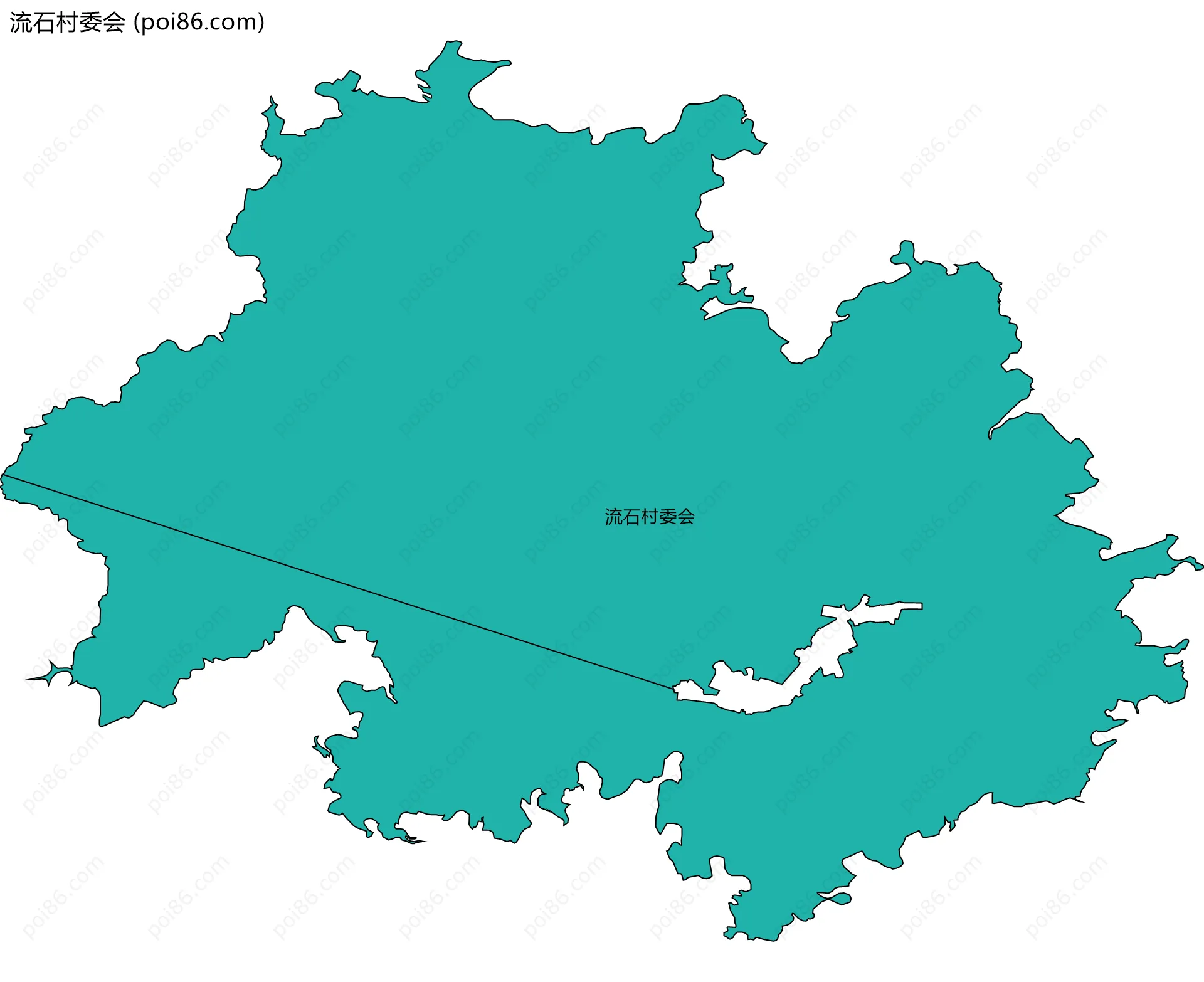流石村委会边界地图