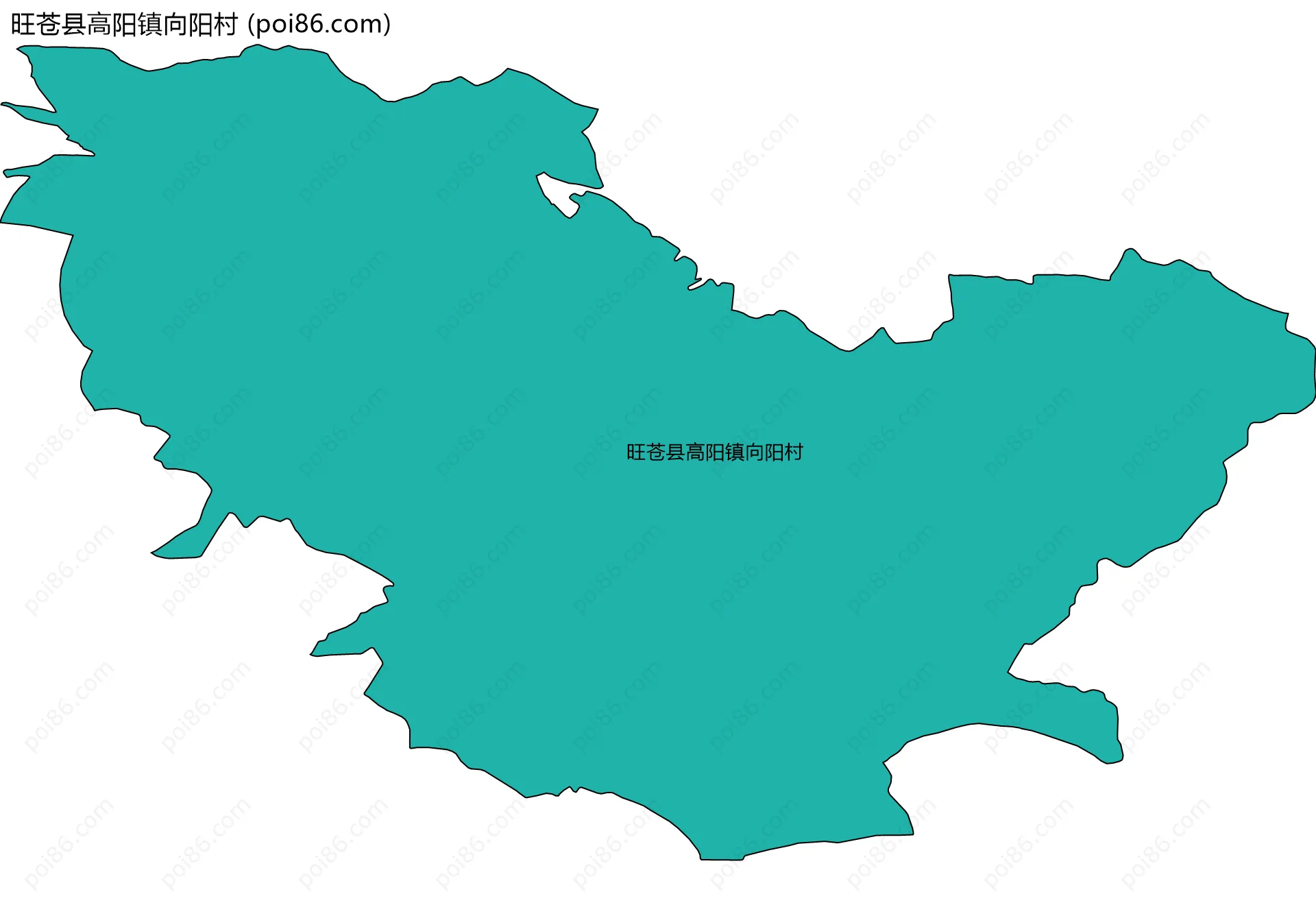 旺苍县高阳镇向阳村边界地图