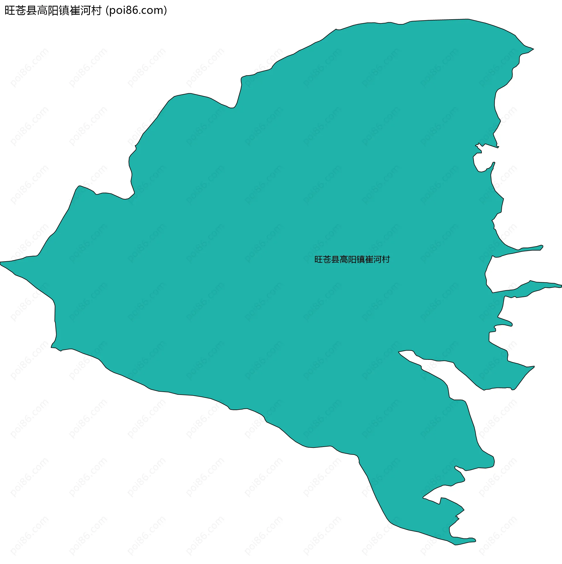 旺苍县高阳镇崔河村边界地图