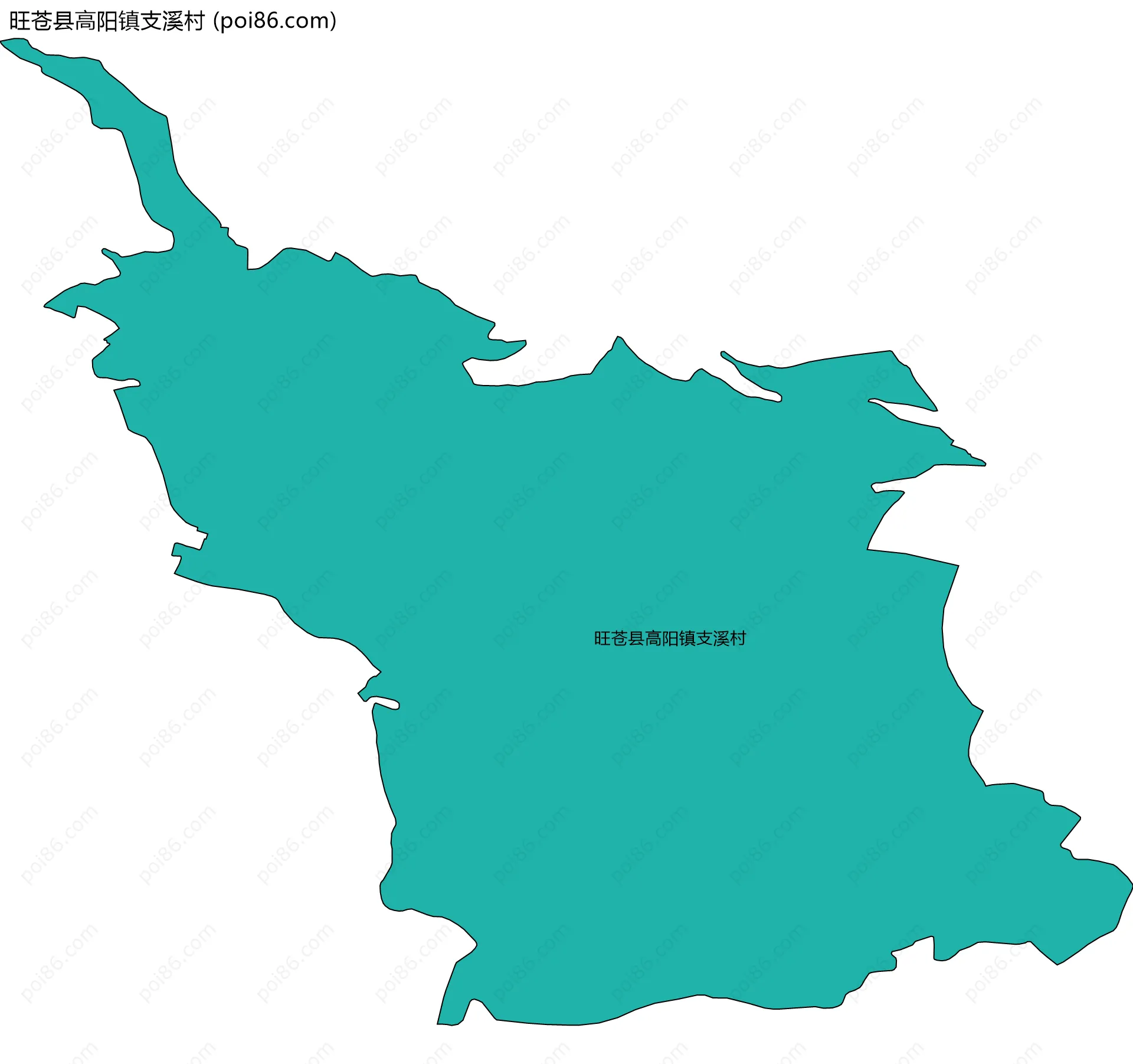 旺苍县高阳镇支溪村边界地图