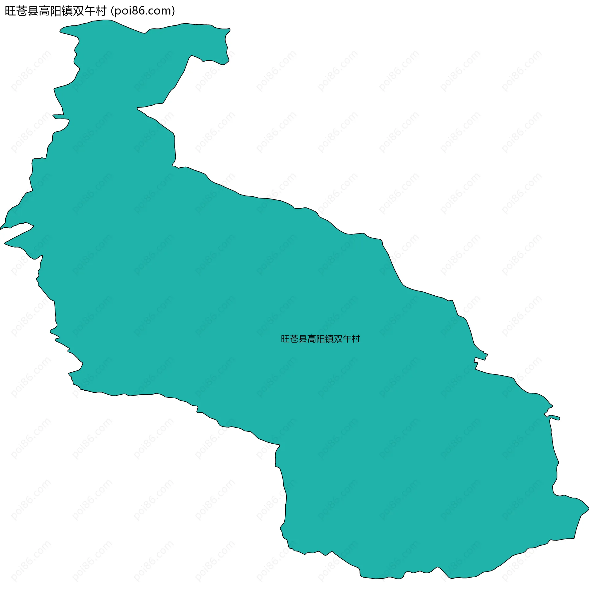 旺苍县高阳镇双午村边界地图