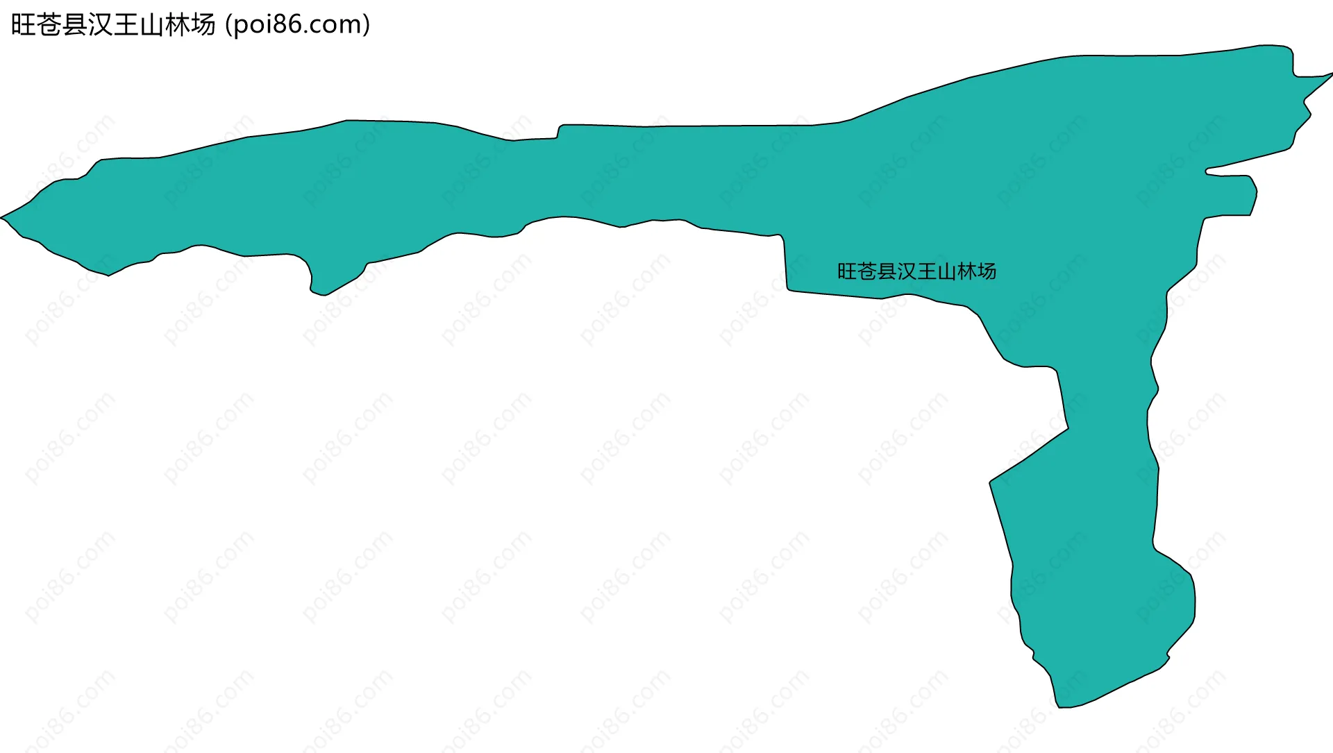 旺苍县汉王山林场边界地图