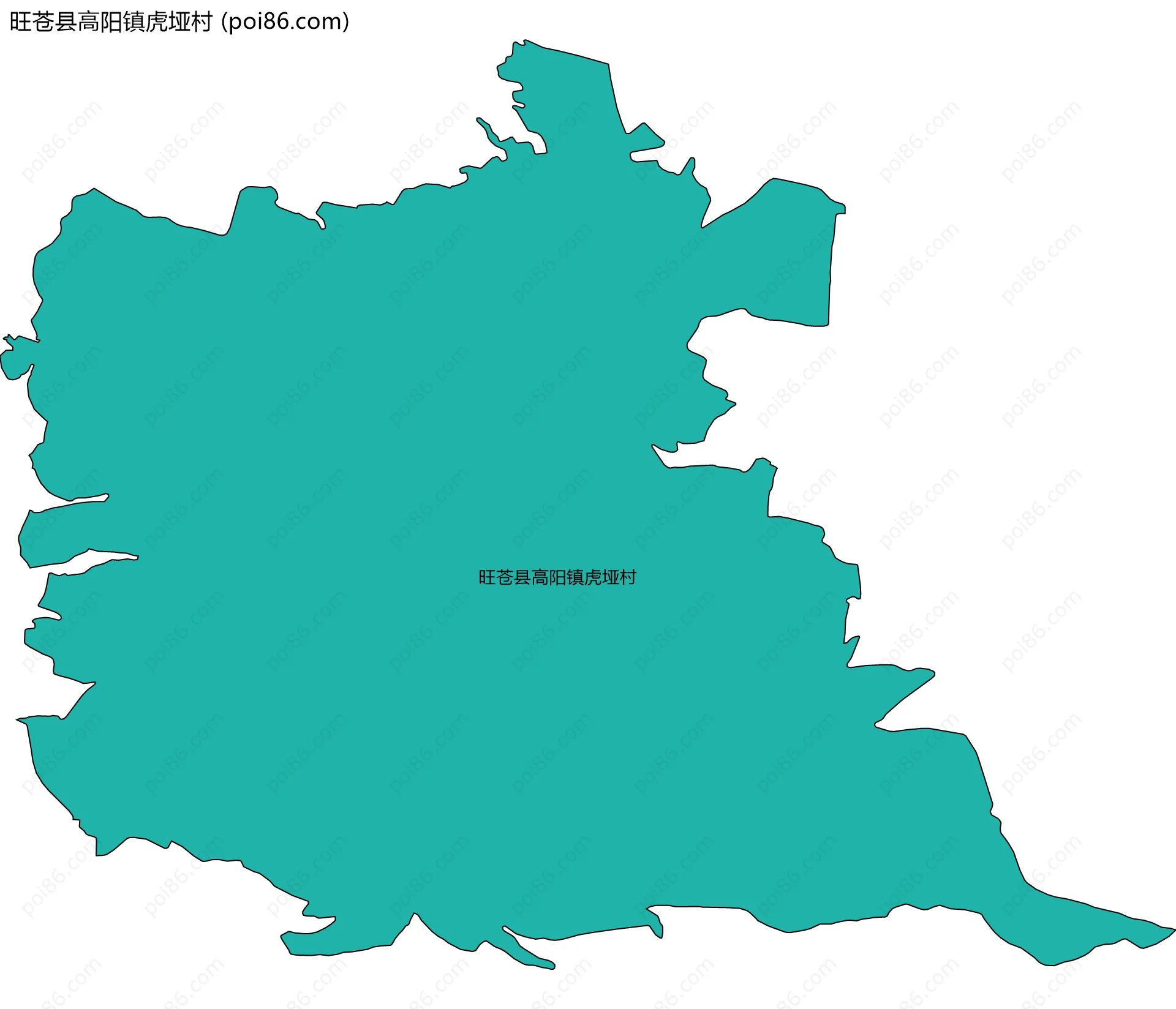 旺苍县高阳镇虎垭村边界地图