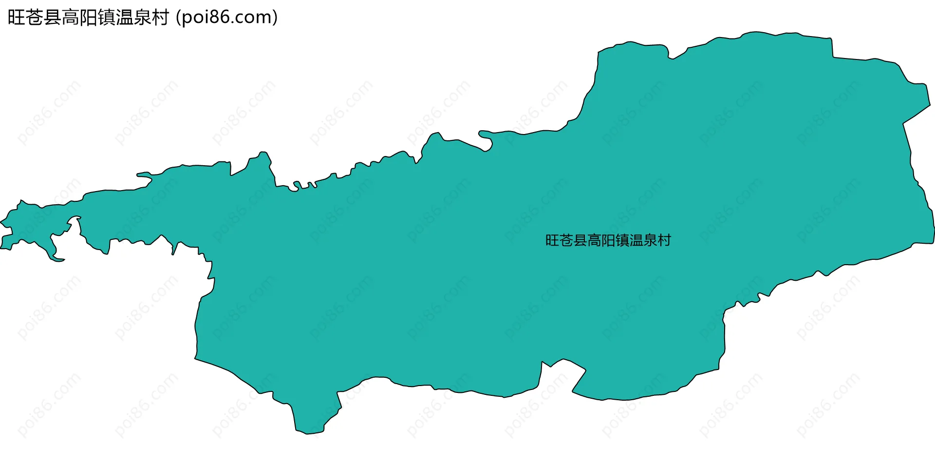 旺苍县高阳镇温泉村边界地图