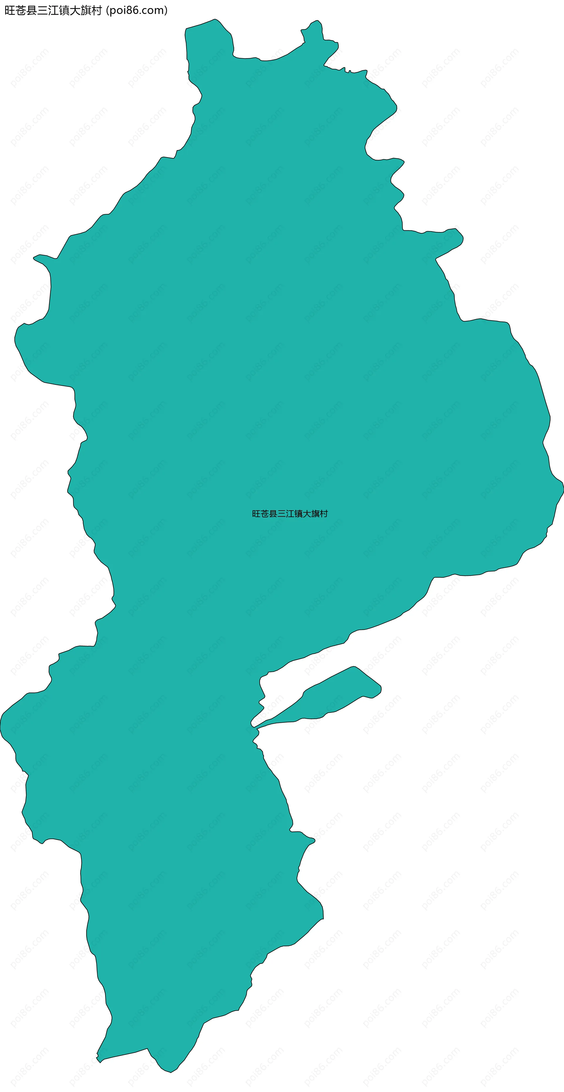 旺苍县三江镇大旗村边界地图