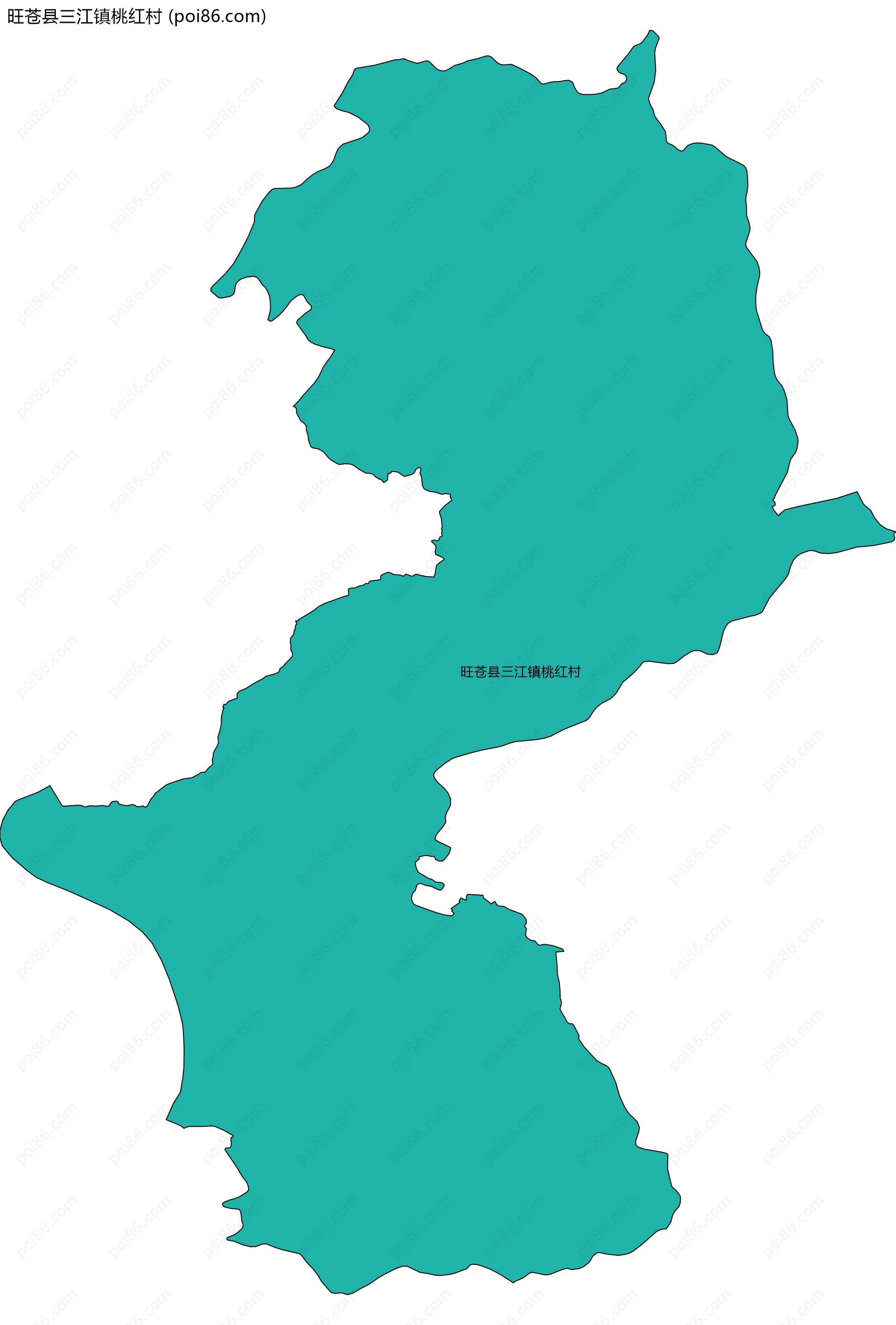 旺苍县三江镇桃红村边界地图