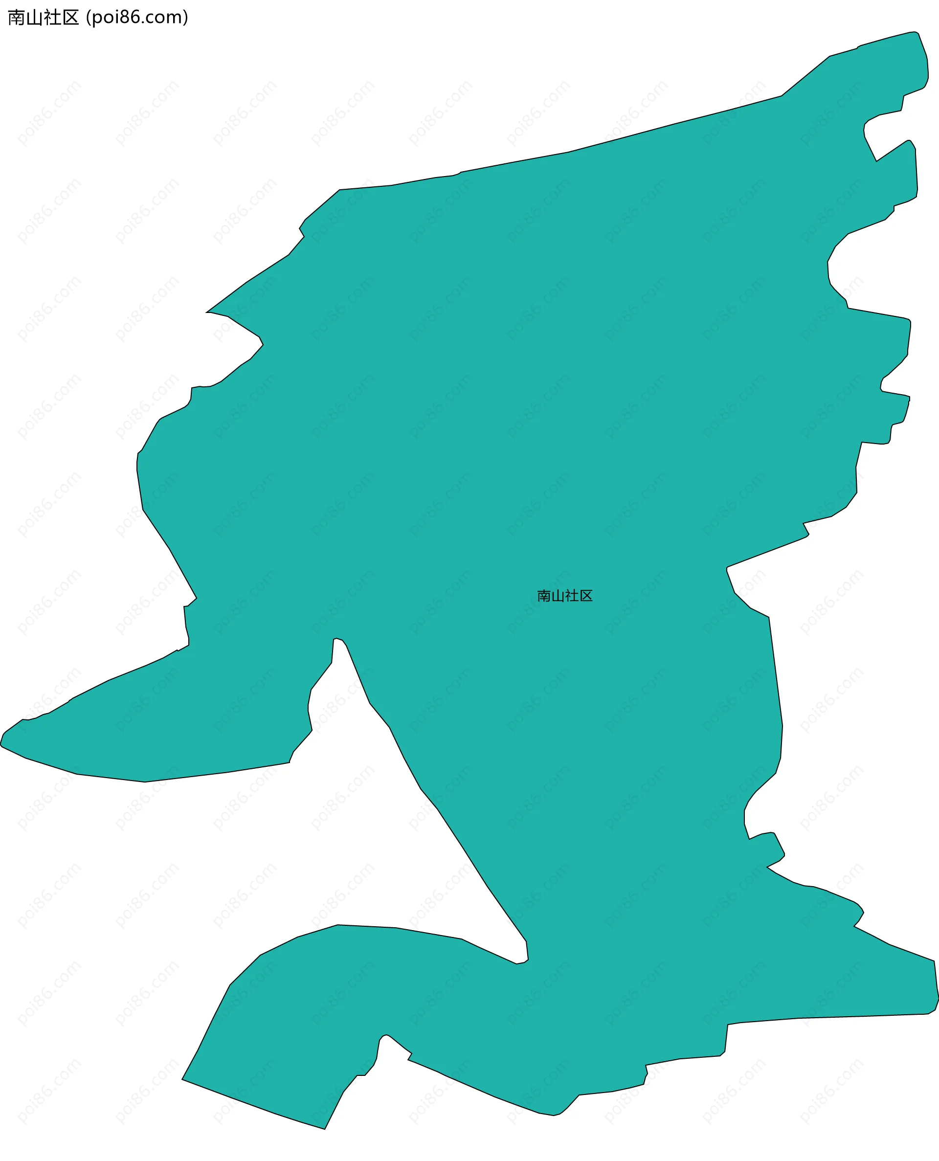南山社区边界地图