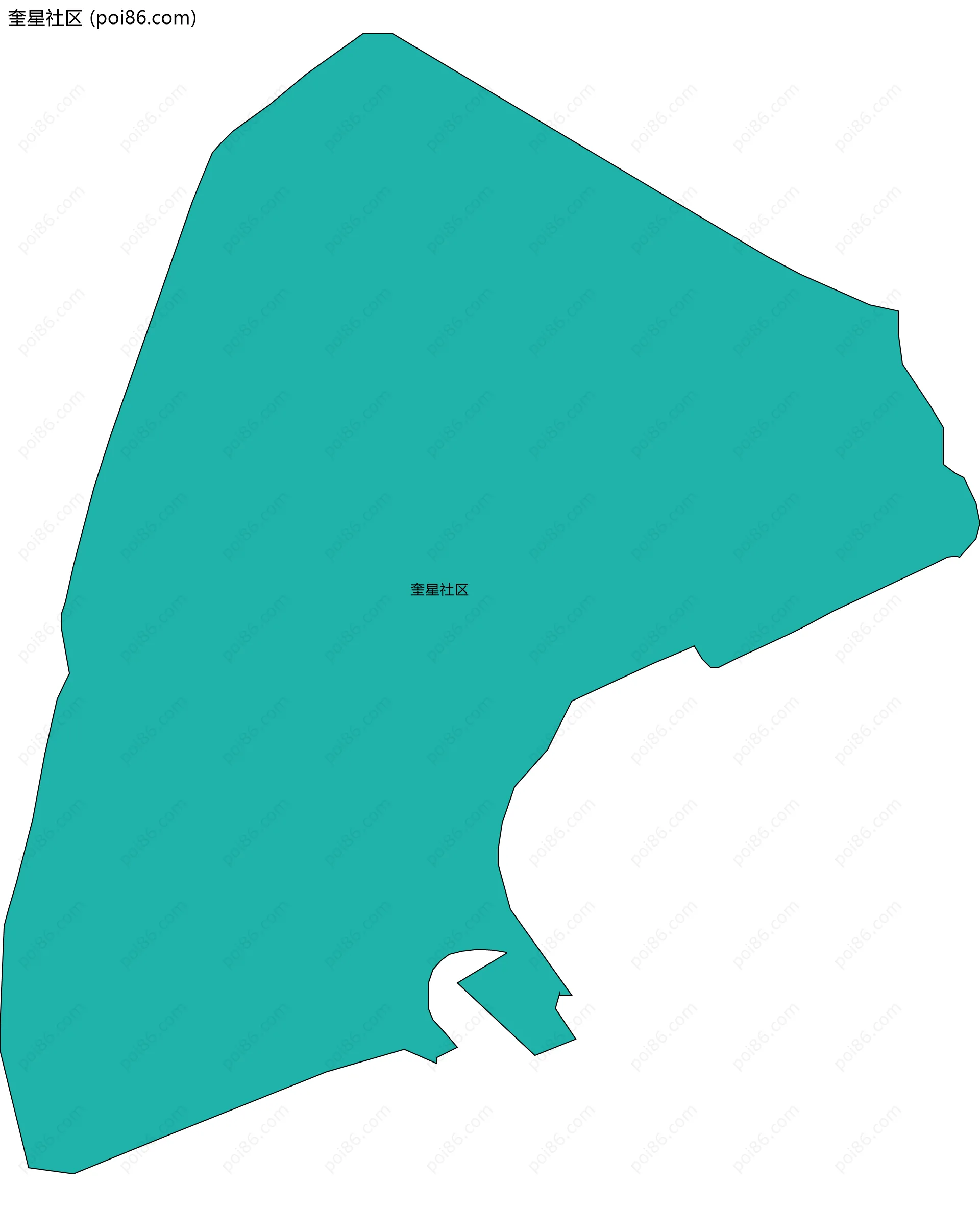 奎星社区边界地图