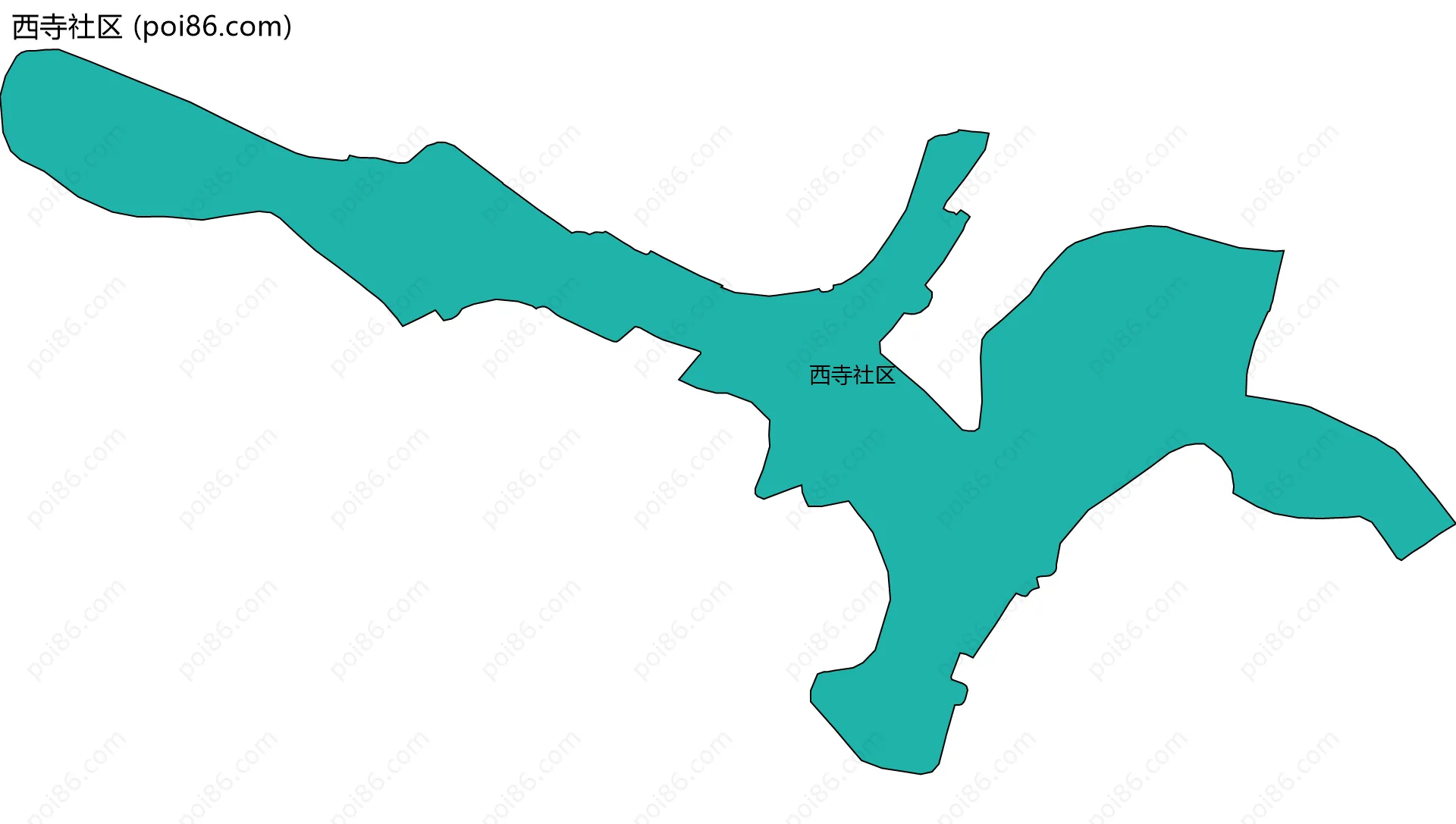 西寺社区边界地图