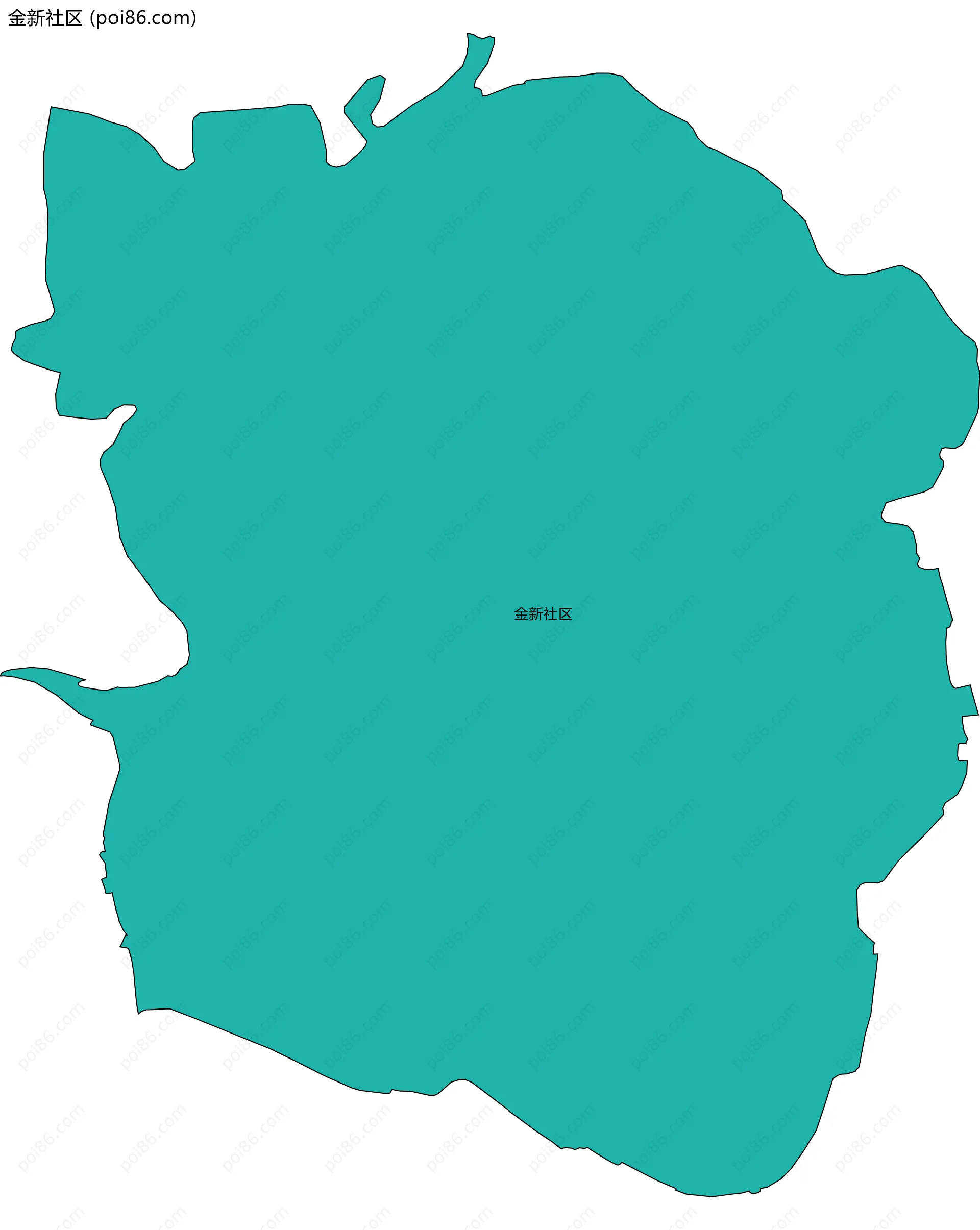 金新社区边界地图