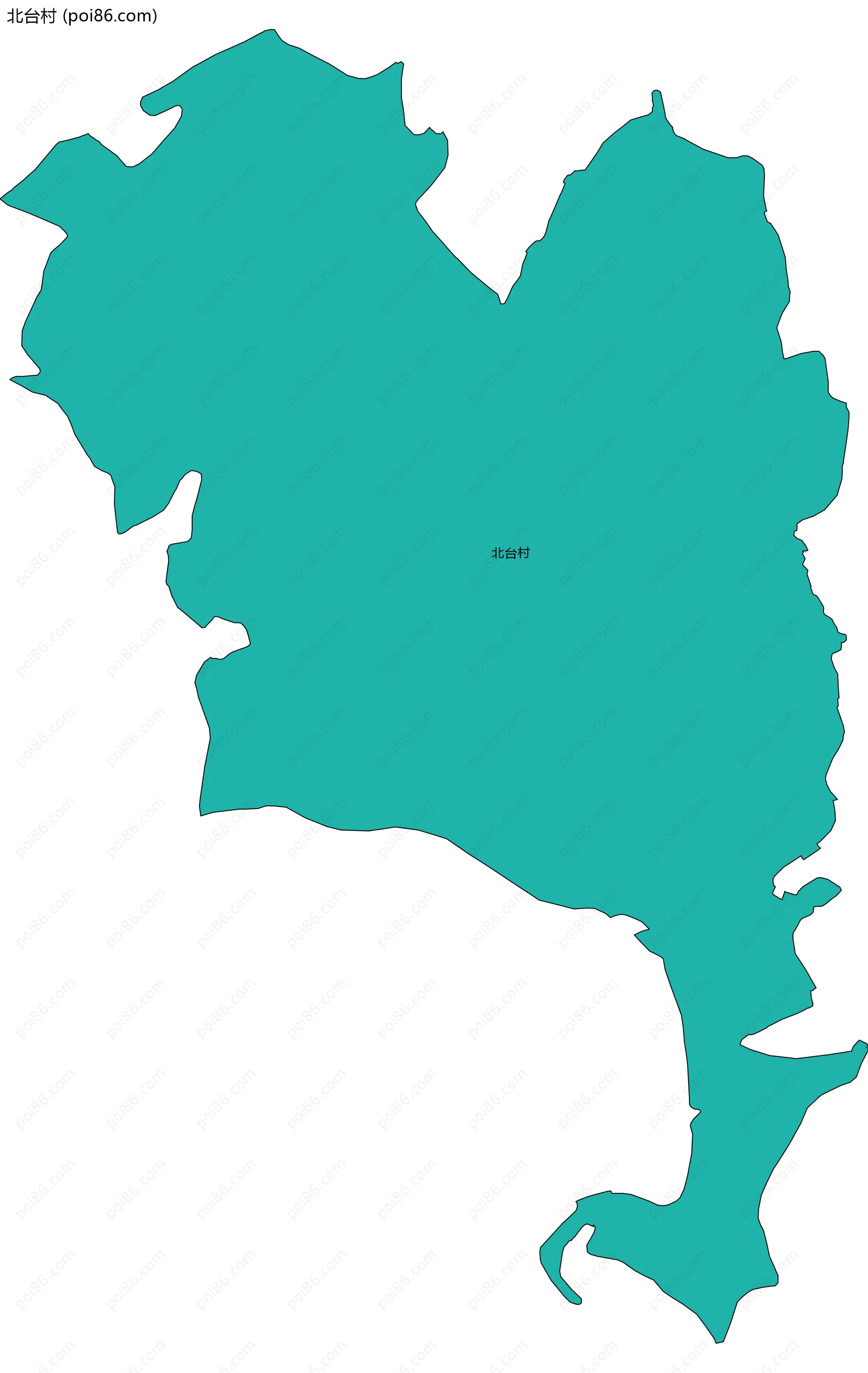 北台村边界地图