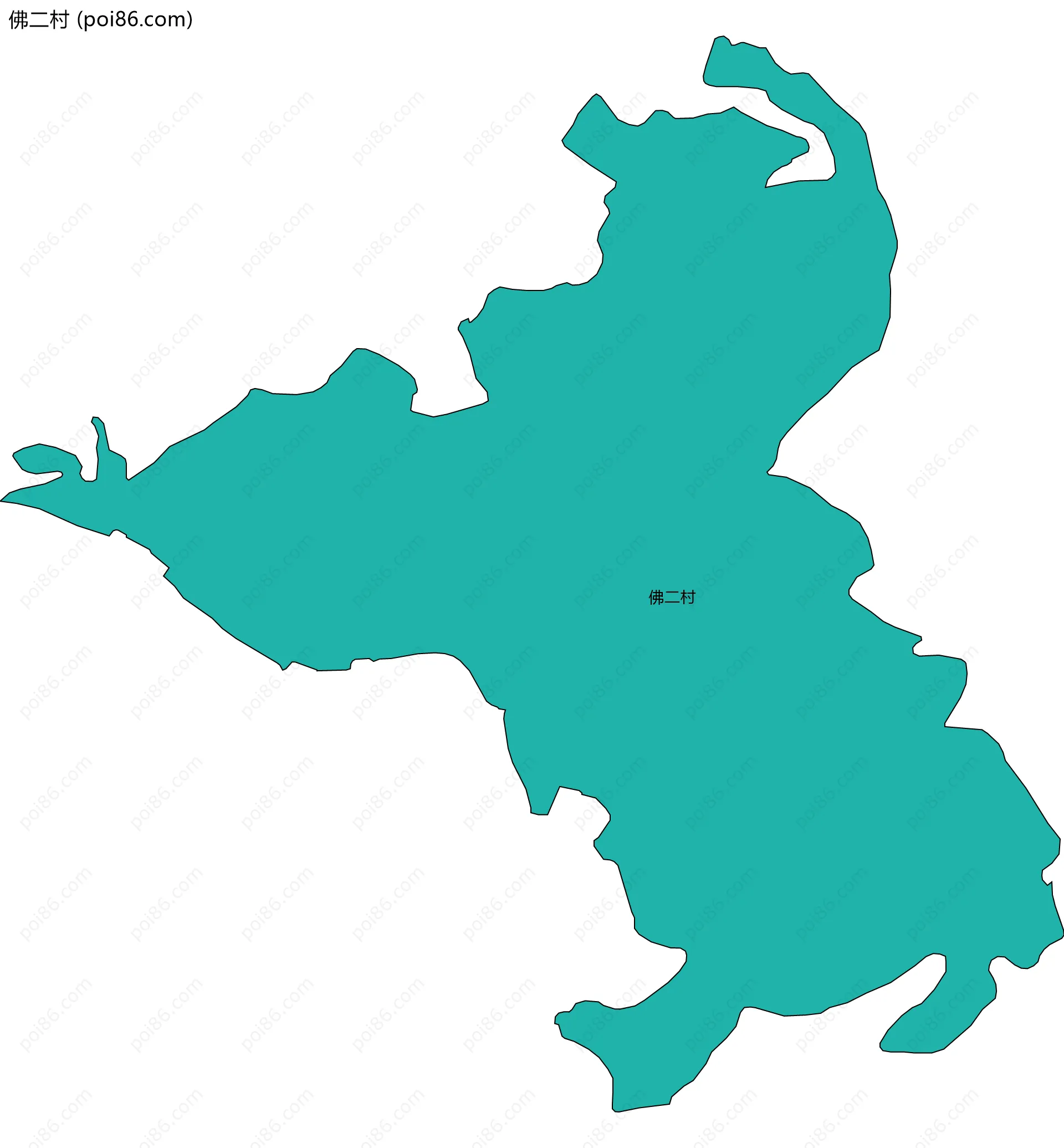 佛二村边界地图