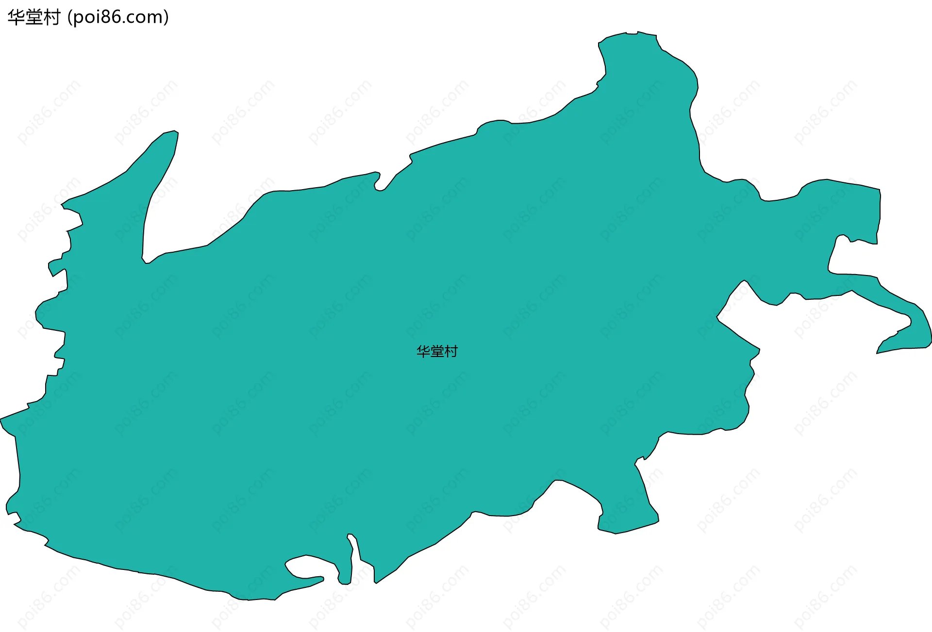 华堂村边界地图