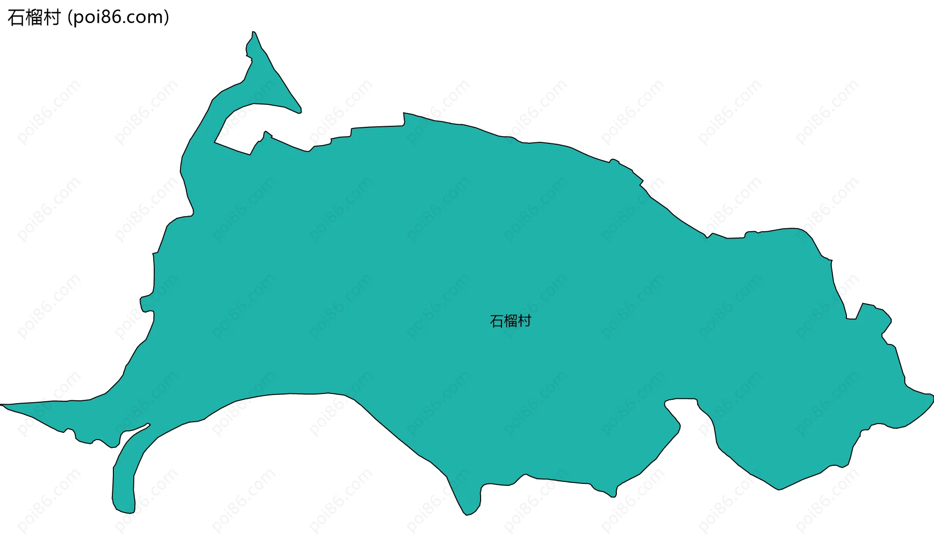 石榴村边界地图