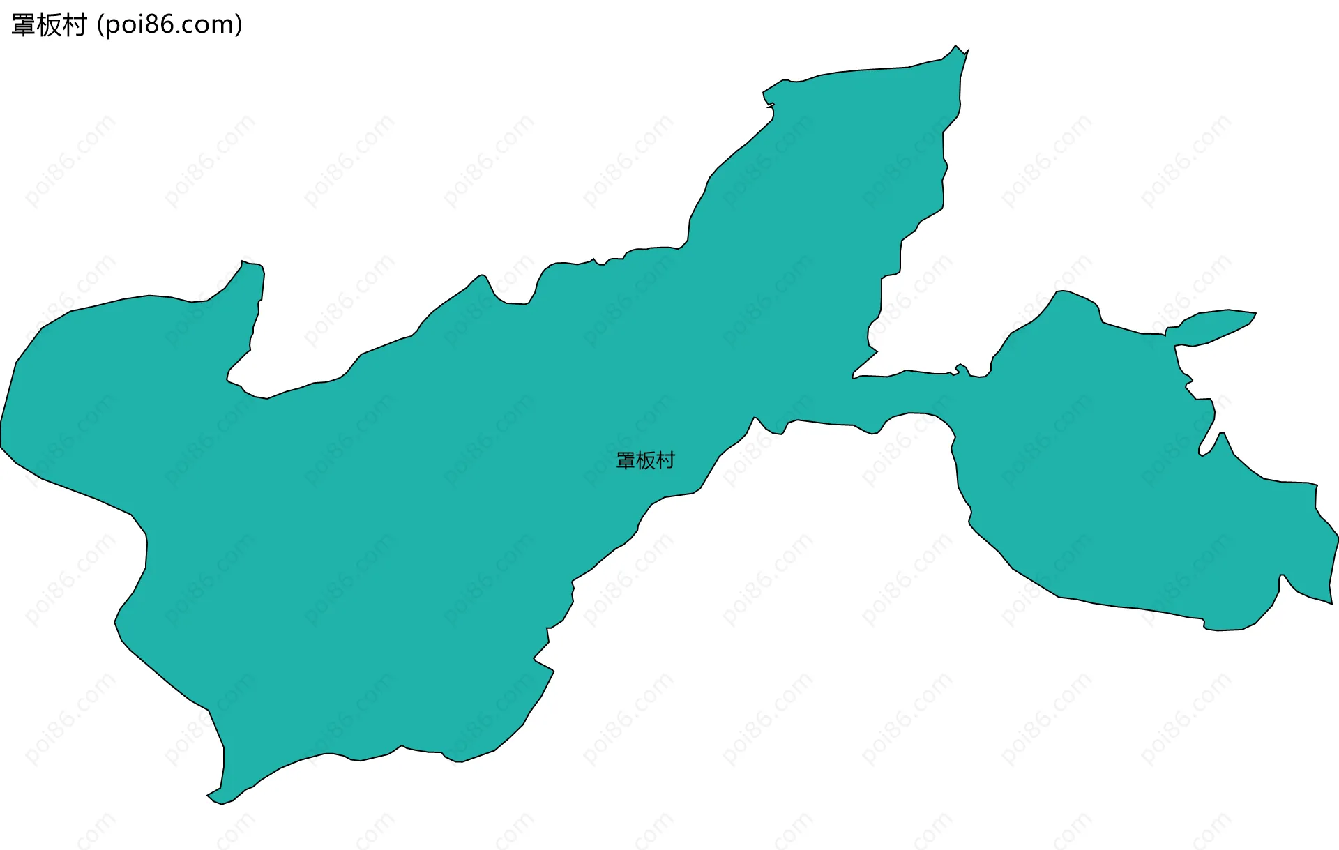 罩板村边界地图