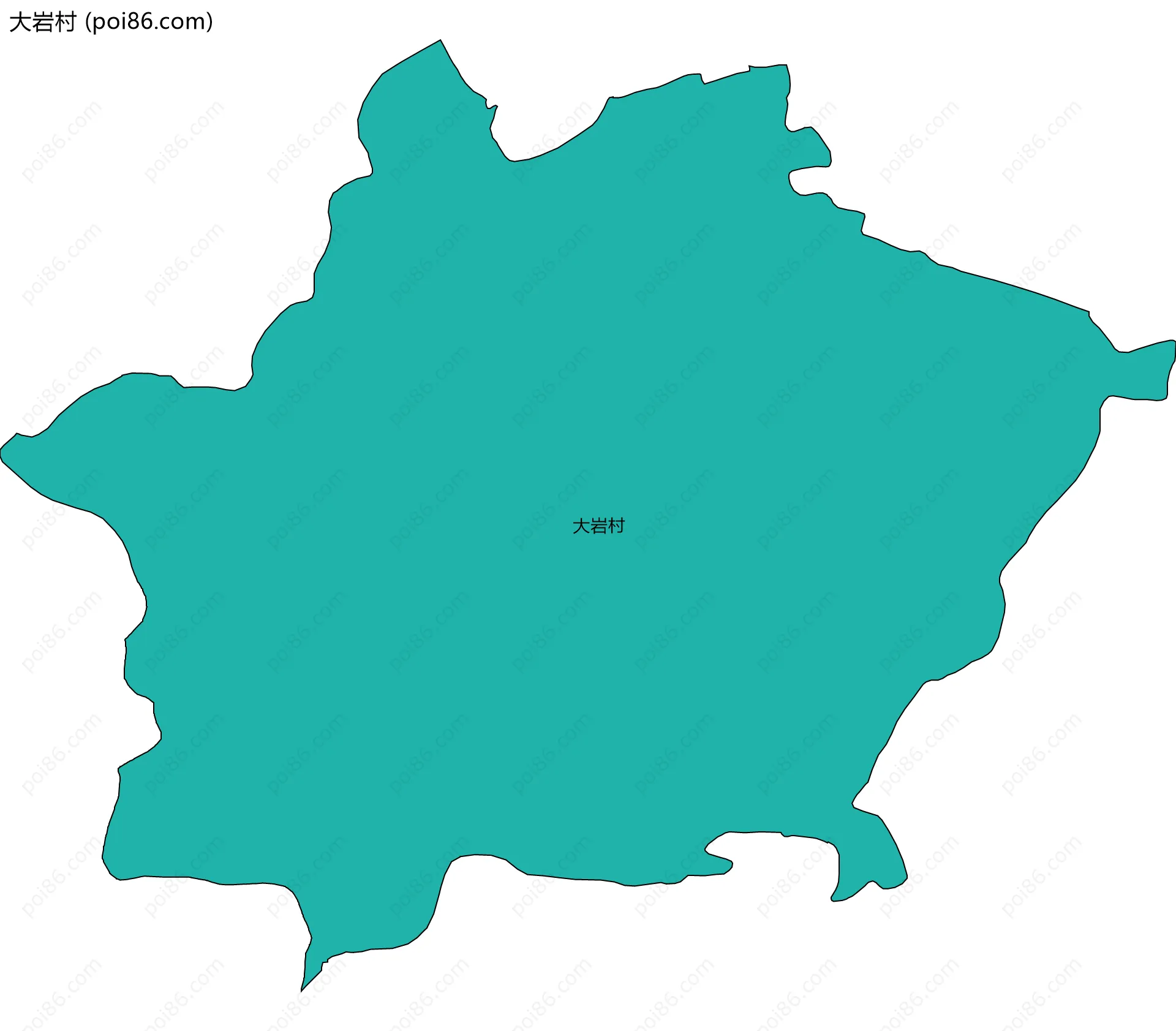 大岩村边界地图