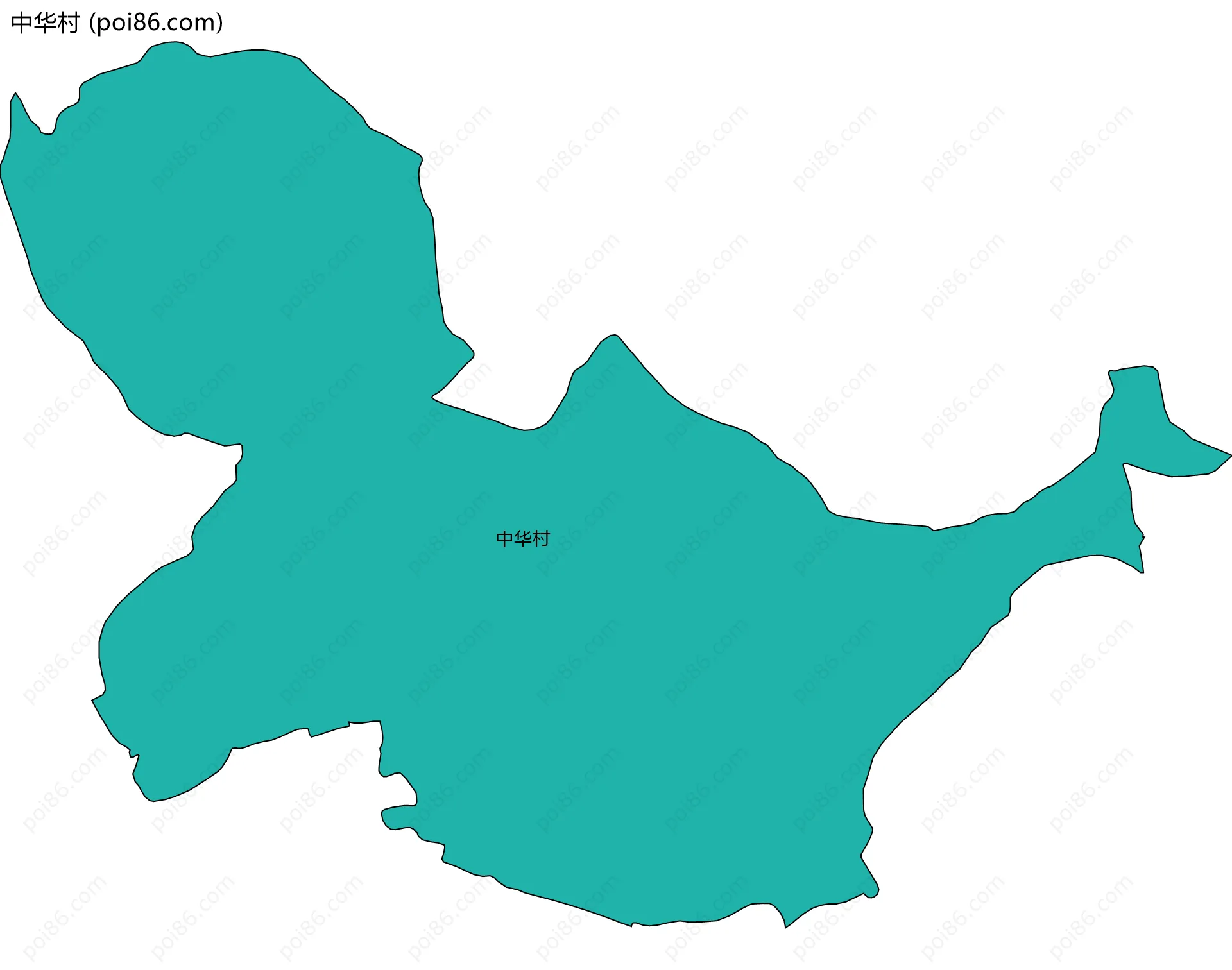 中华村边界地图