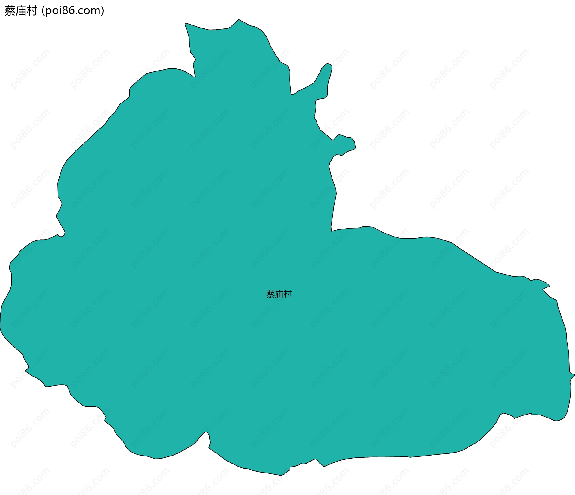 蔡庙村边界地图