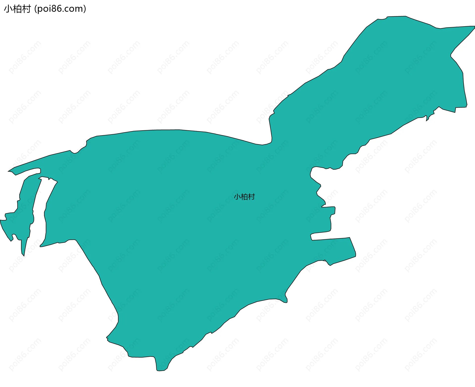 小柏村边界地图