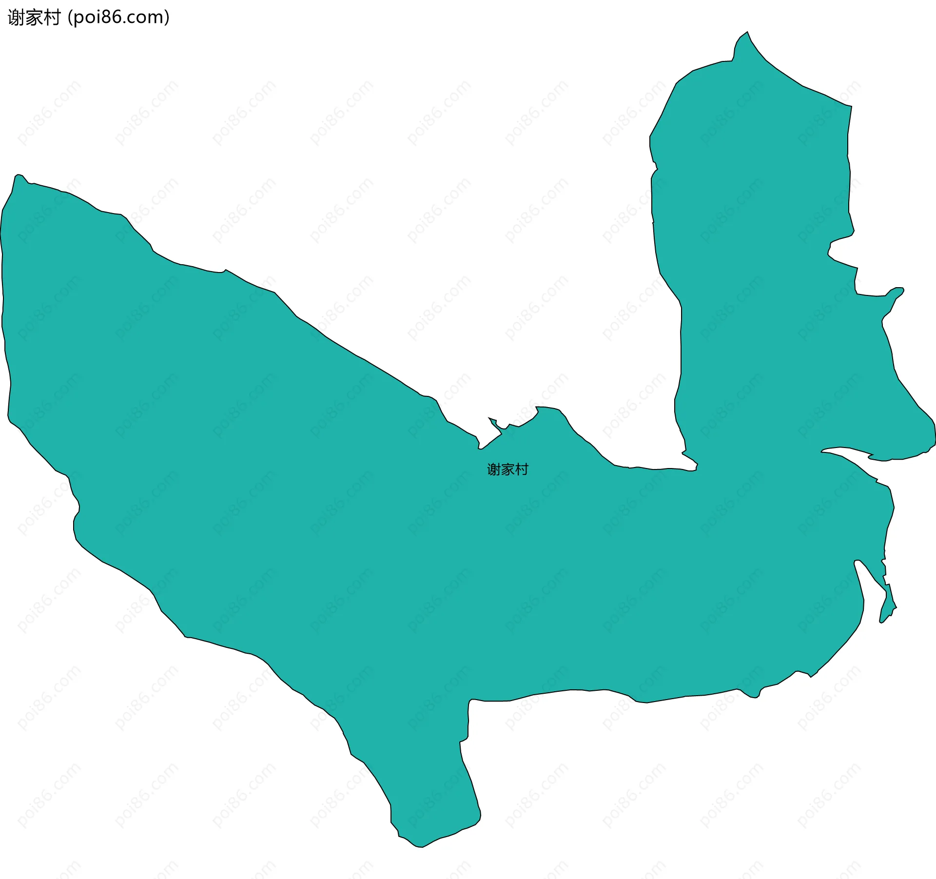谢家村边界地图