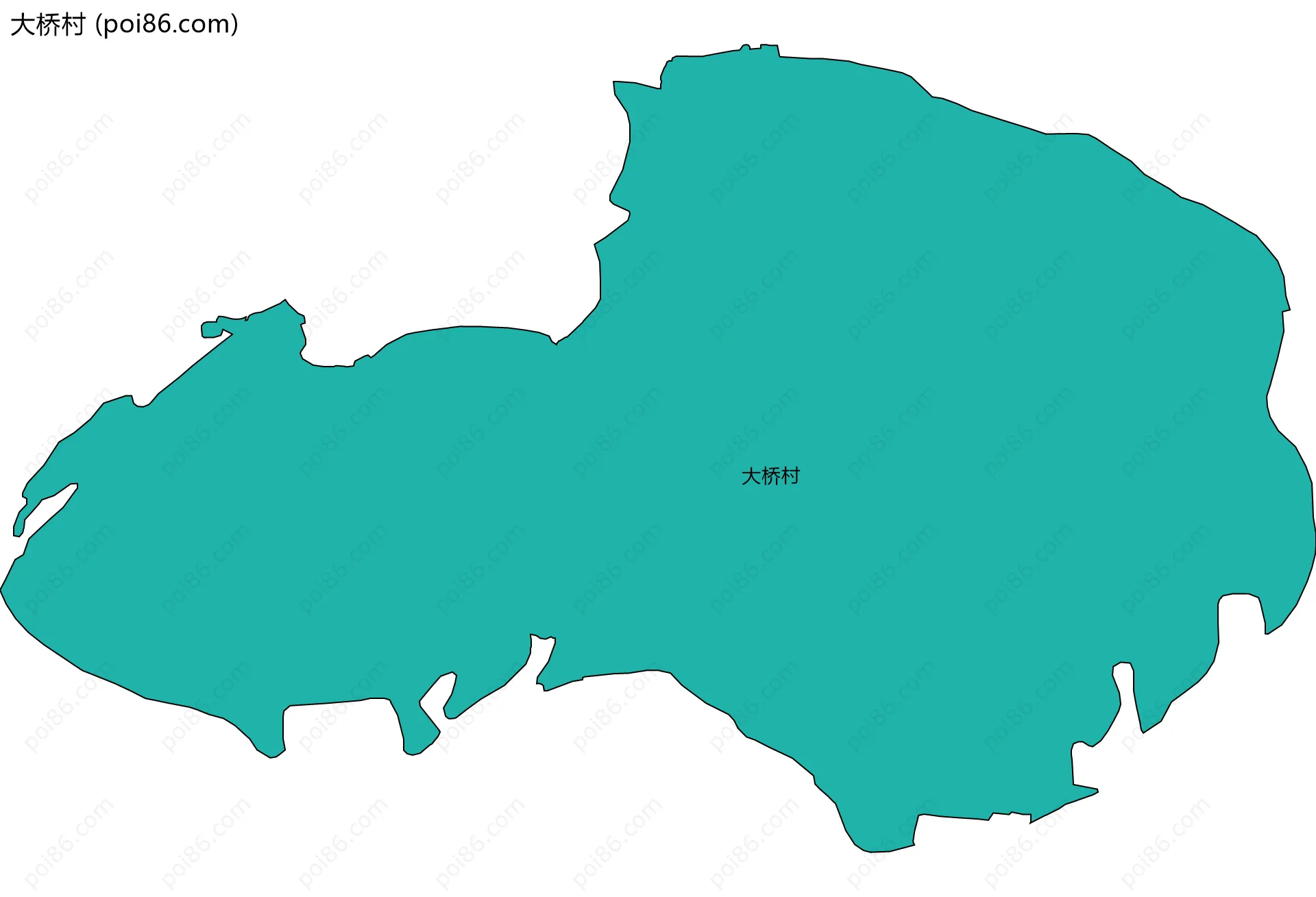 大桥村边界地图