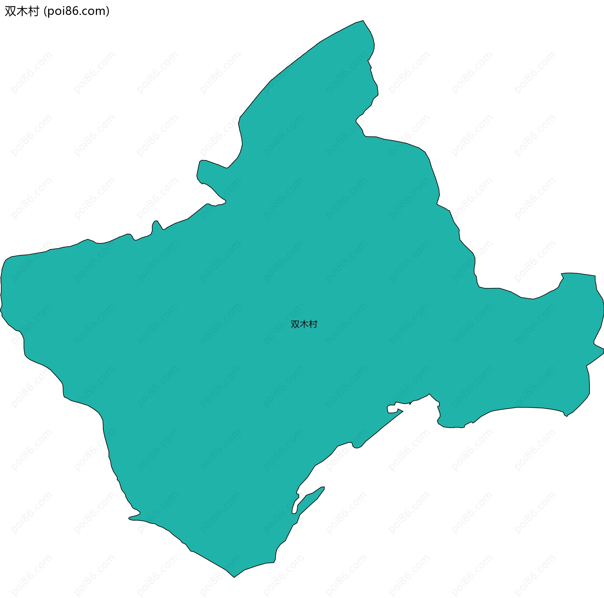 双木村边界地图