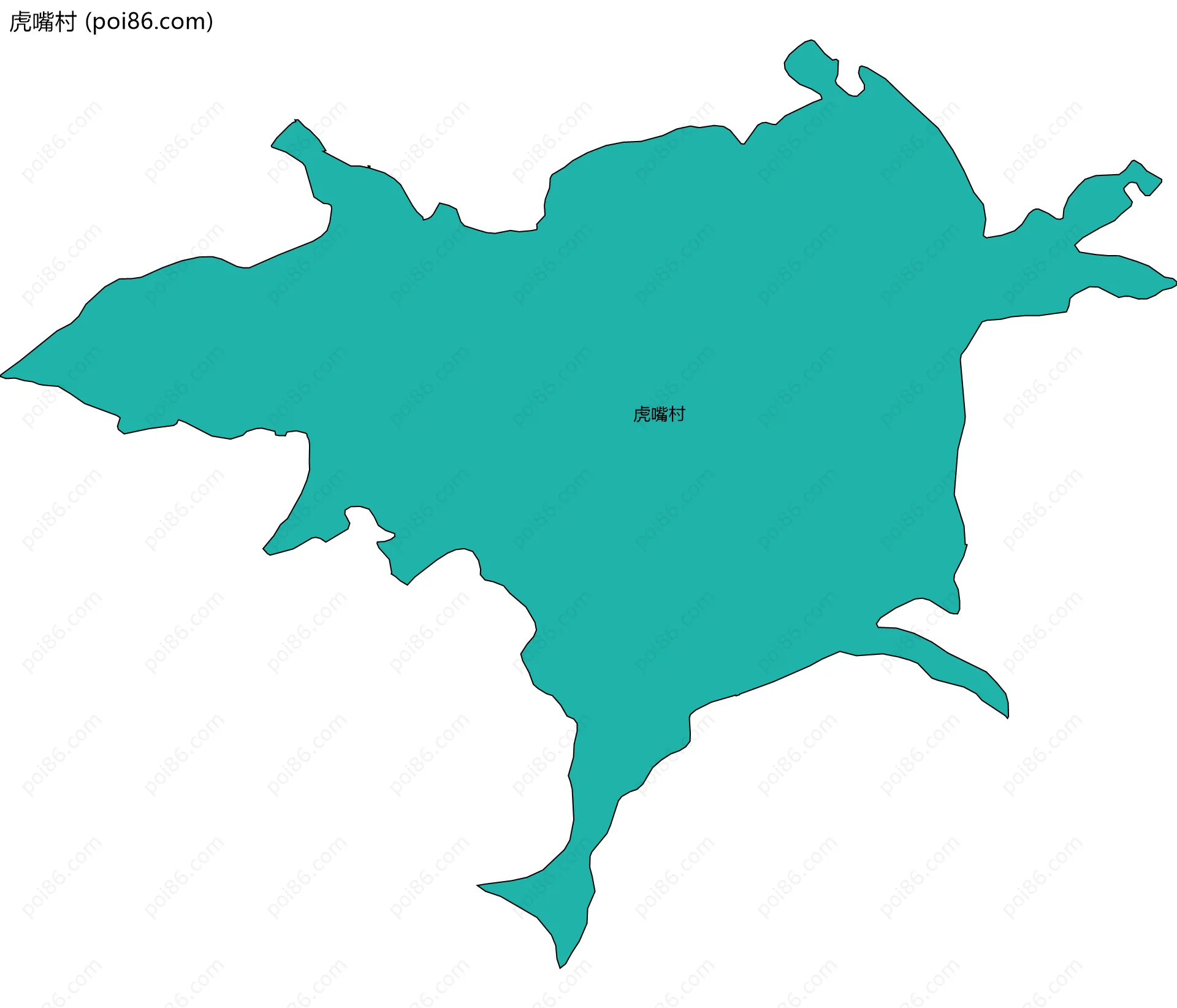 虎嘴村边界地图