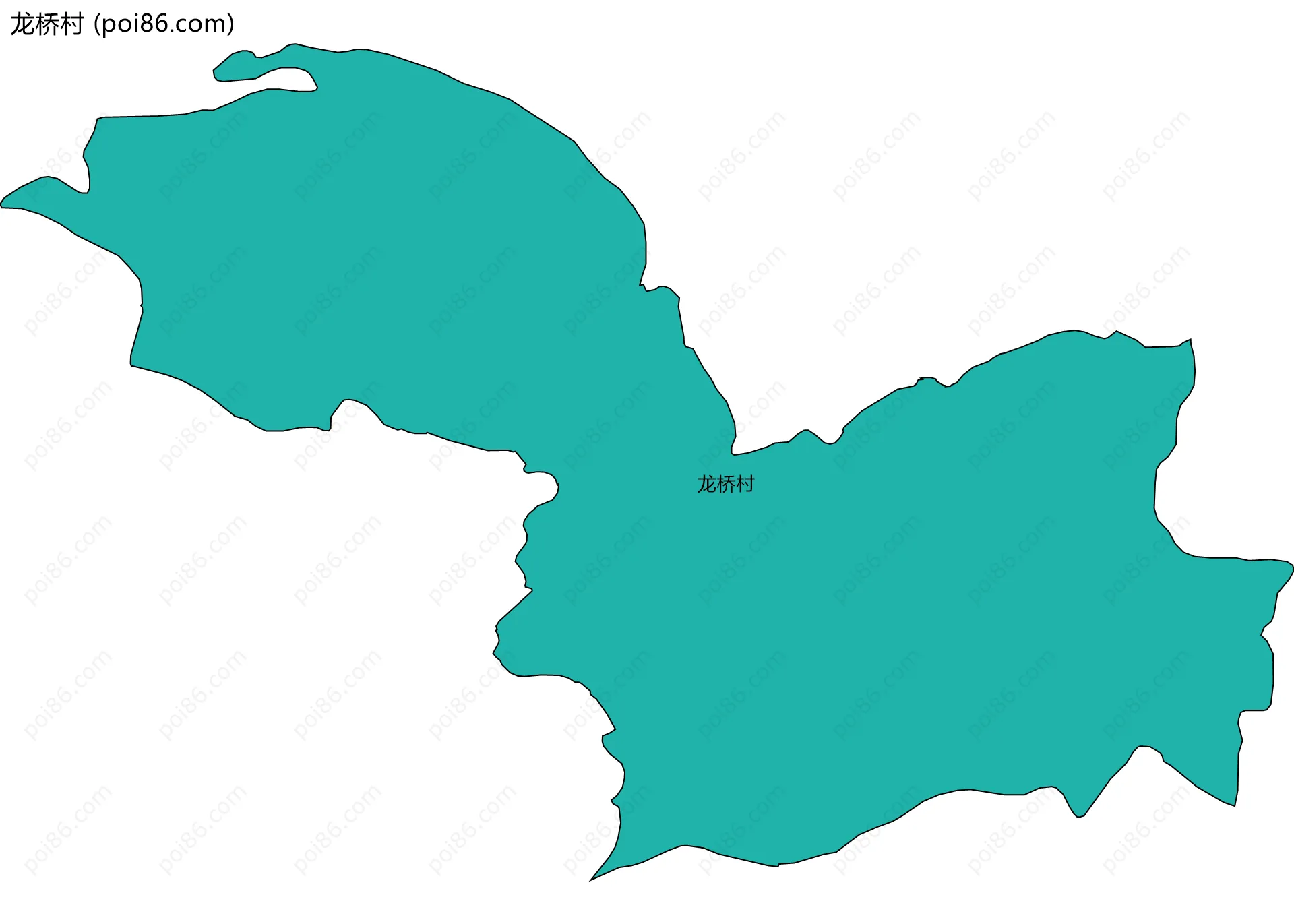 龙桥村边界地图