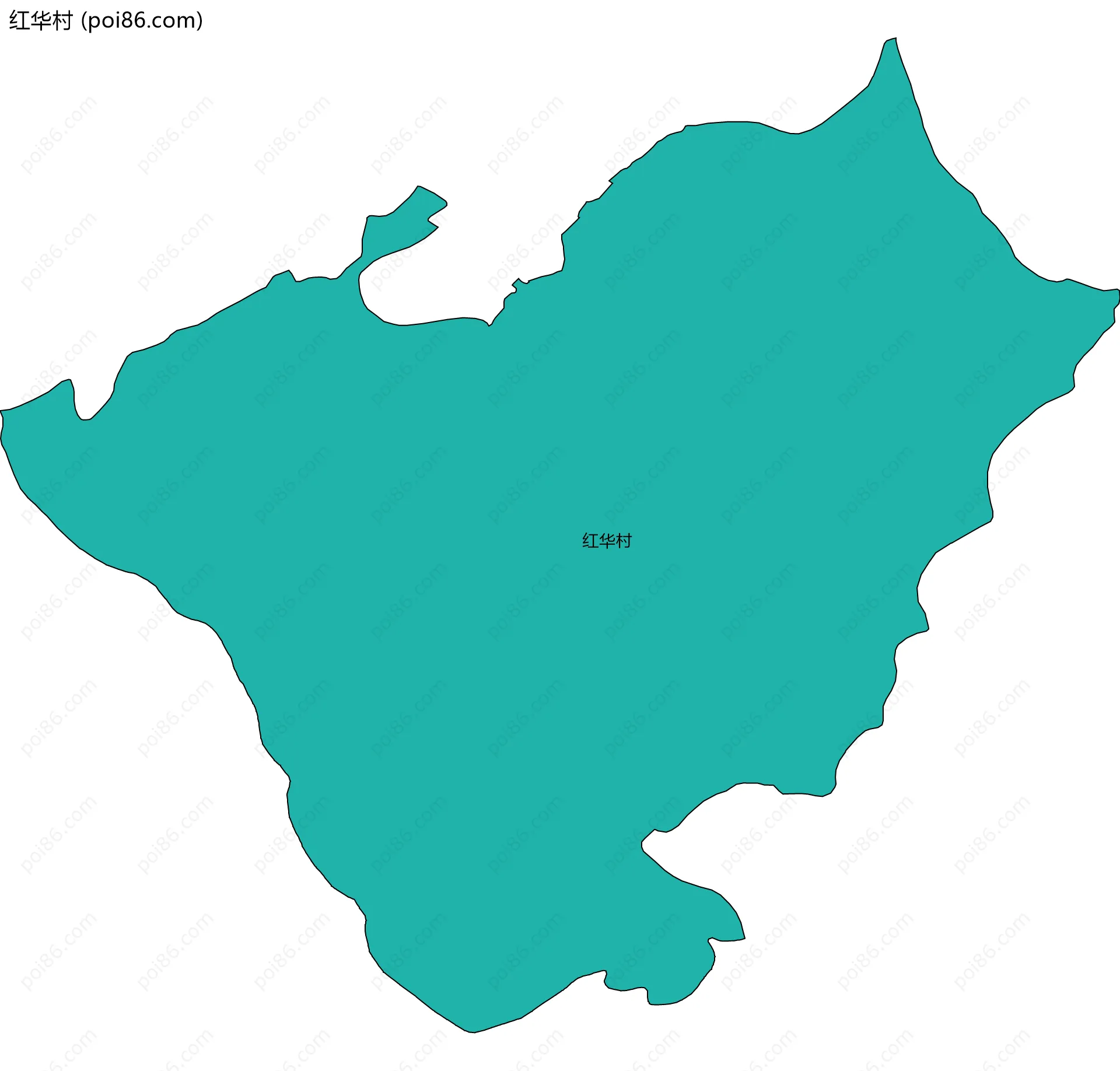 红华村边界地图