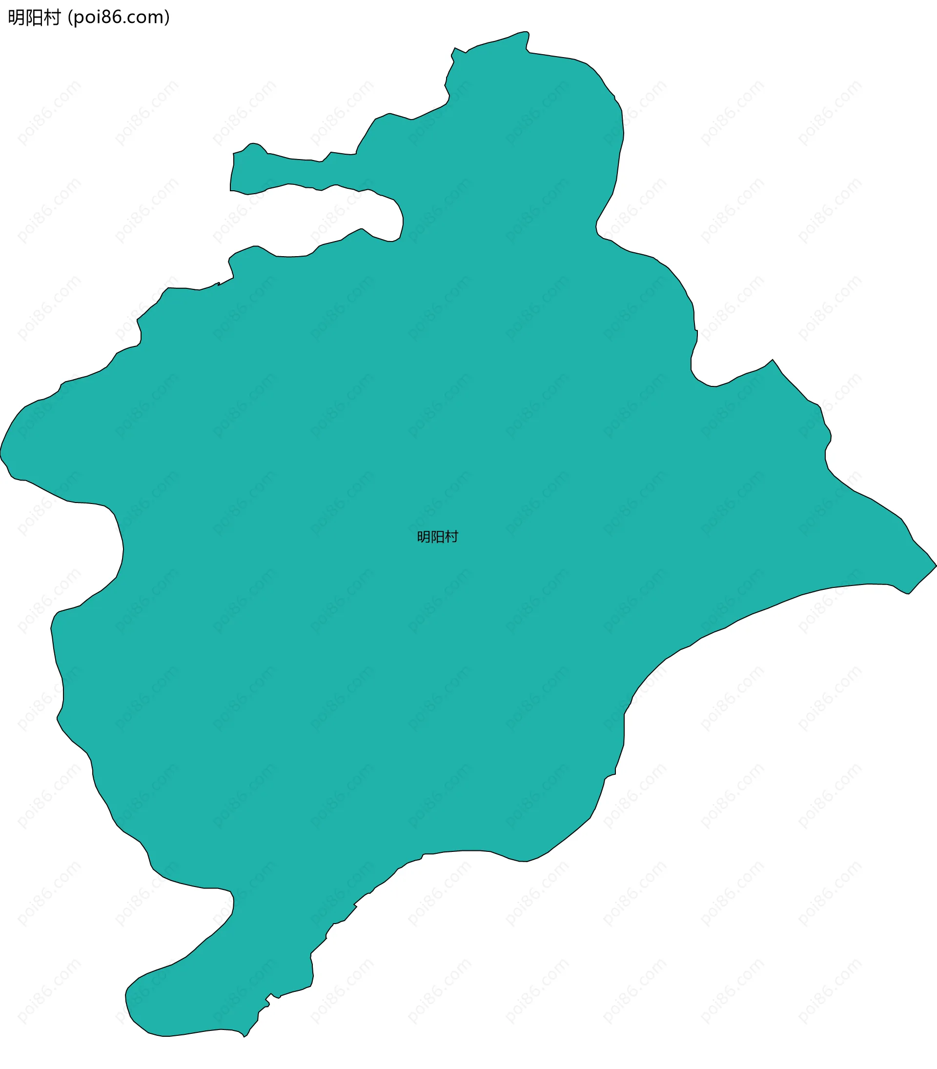 明阳村边界地图