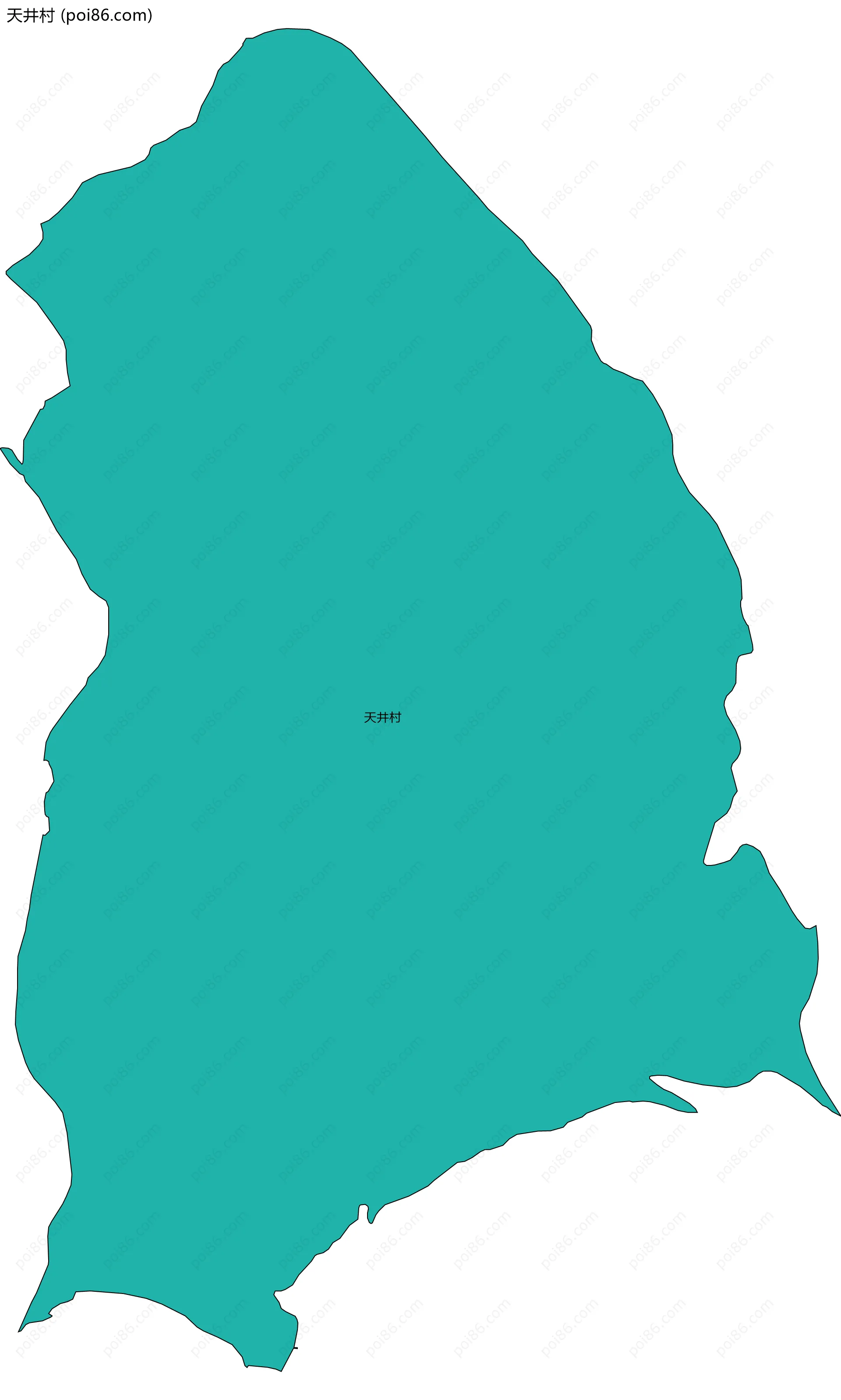 天井村边界地图