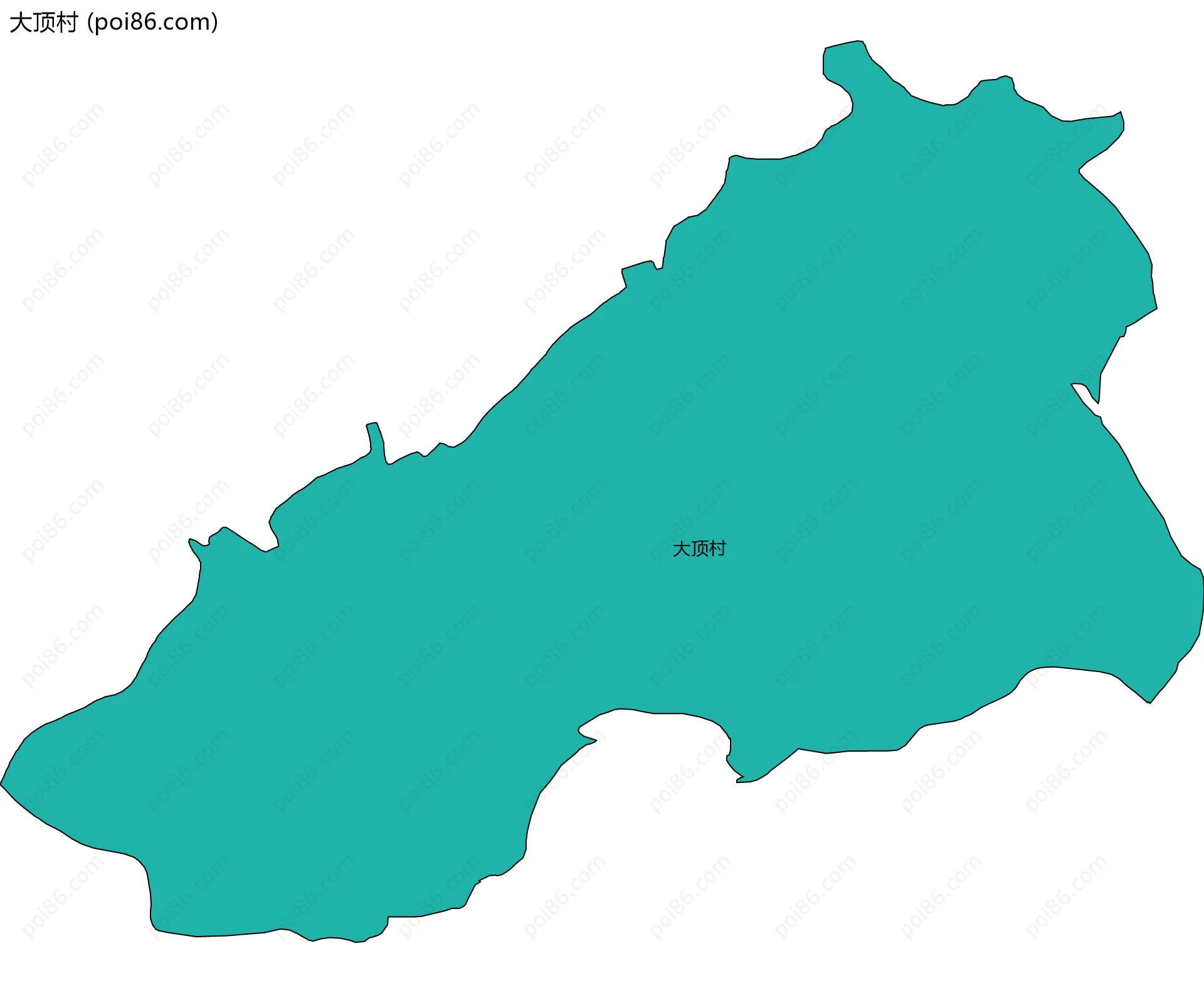 大顶村边界地图