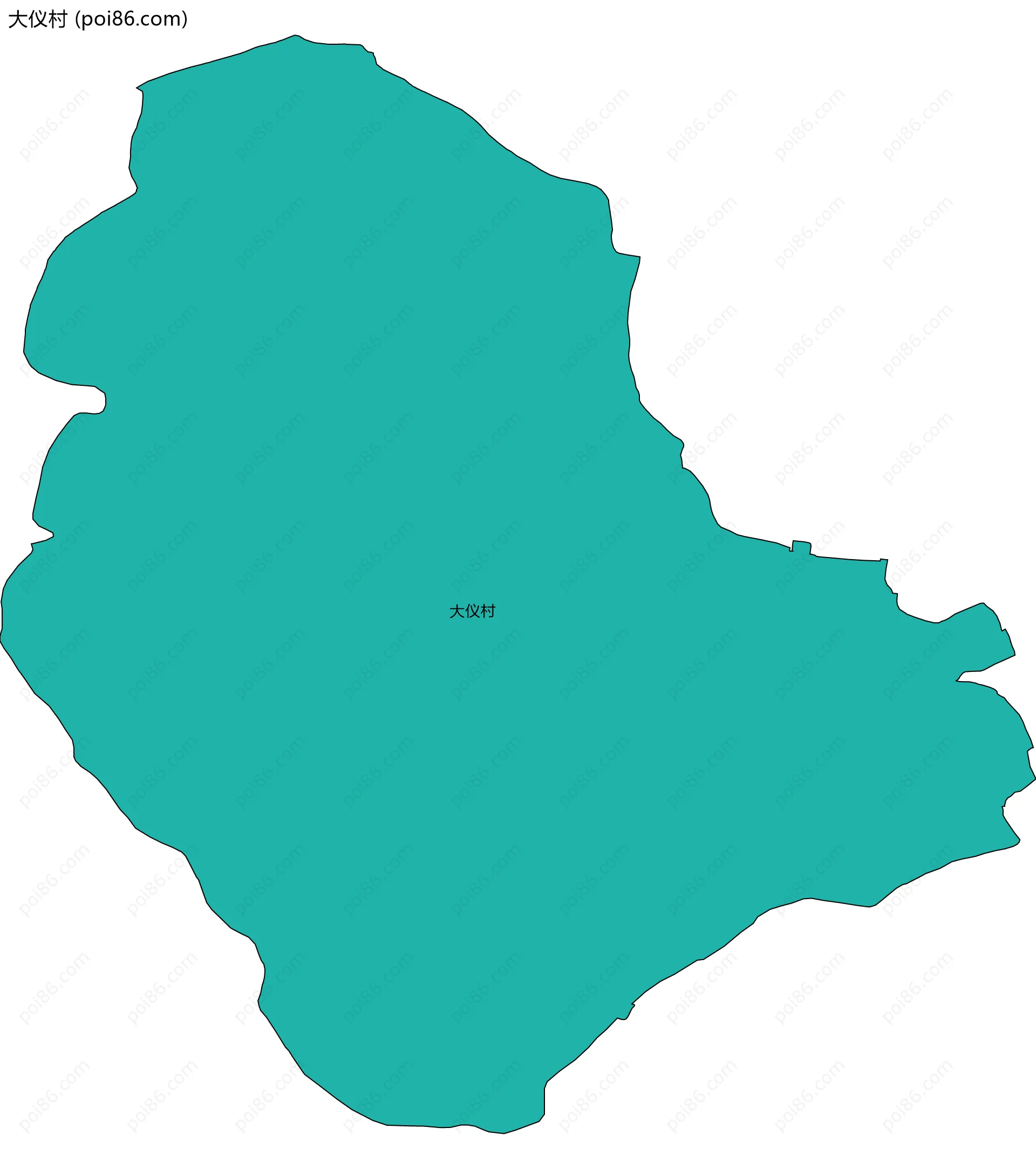 大仪村边界地图