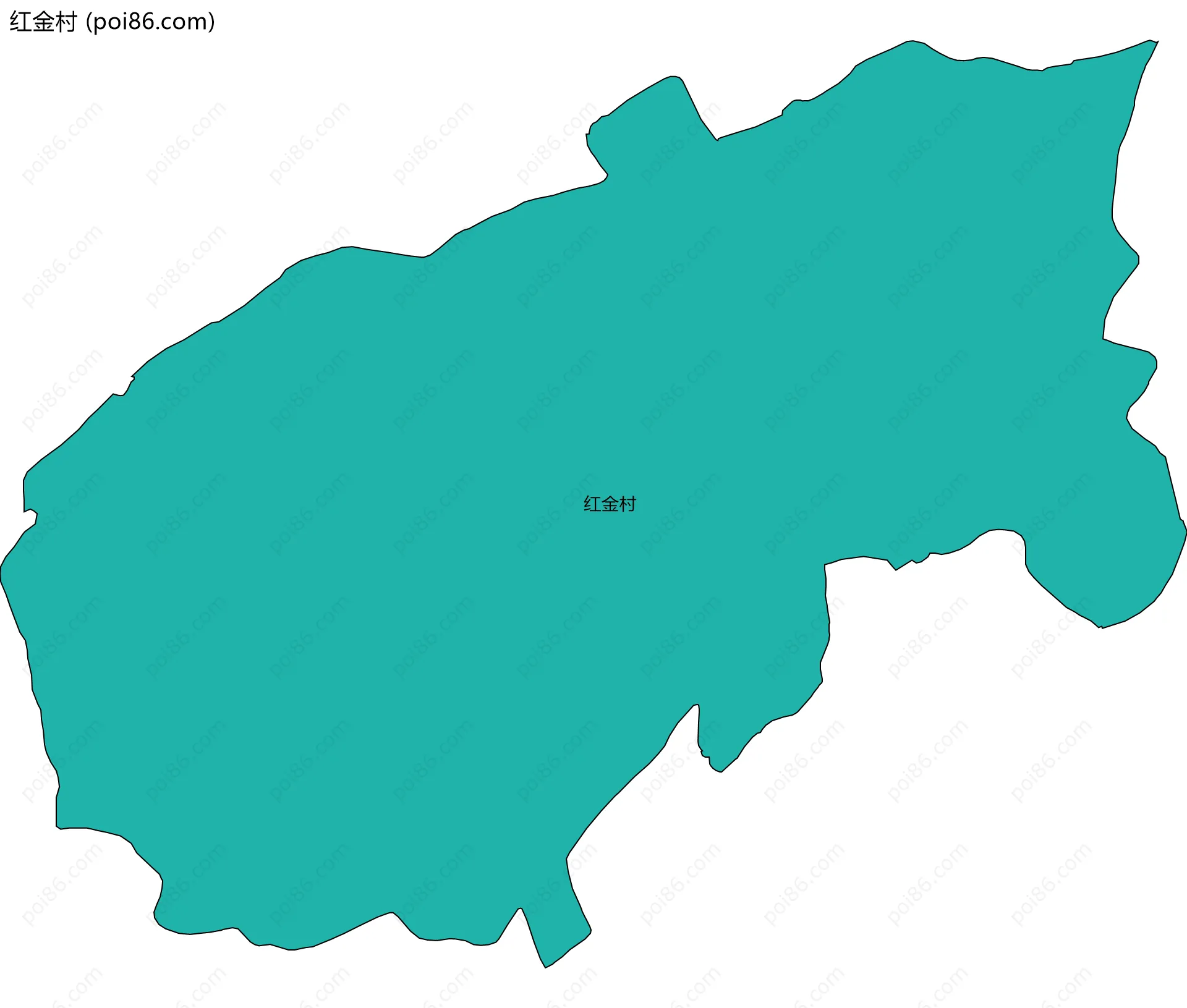 红金村边界地图