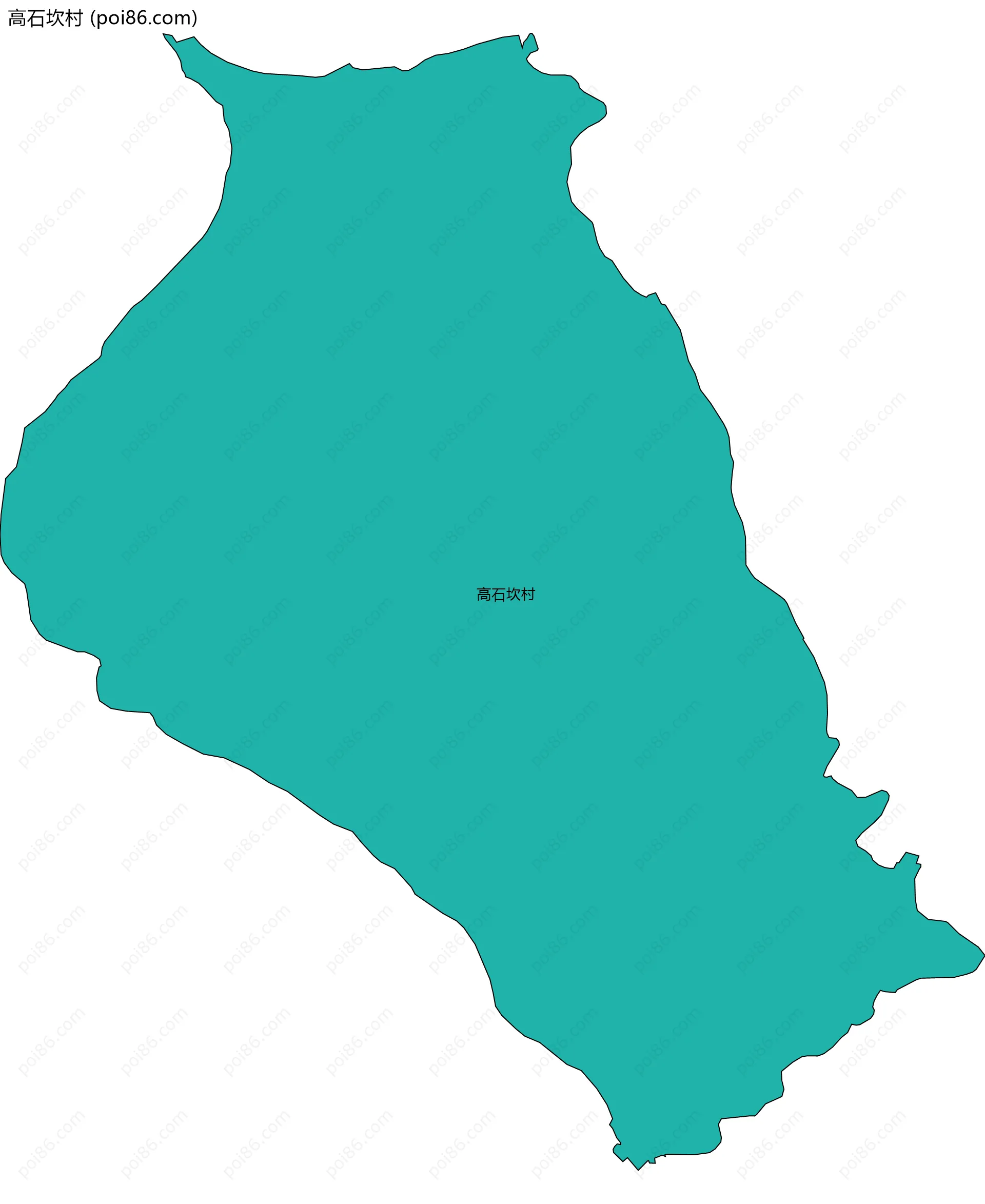 高石坎村边界地图