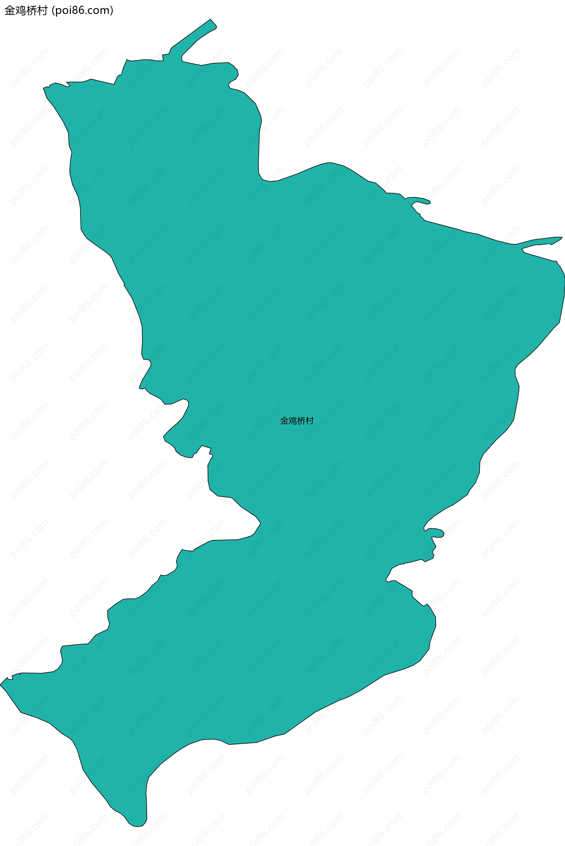 金鸡桥村边界地图